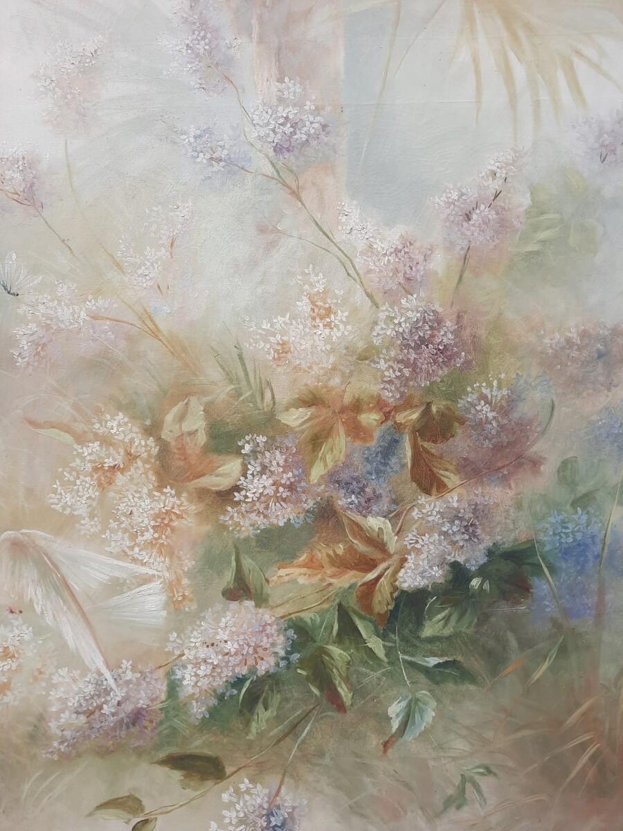 Große dekorative Leinwand, CIRCA 1900, signiert A. Hubert im Angebot 6