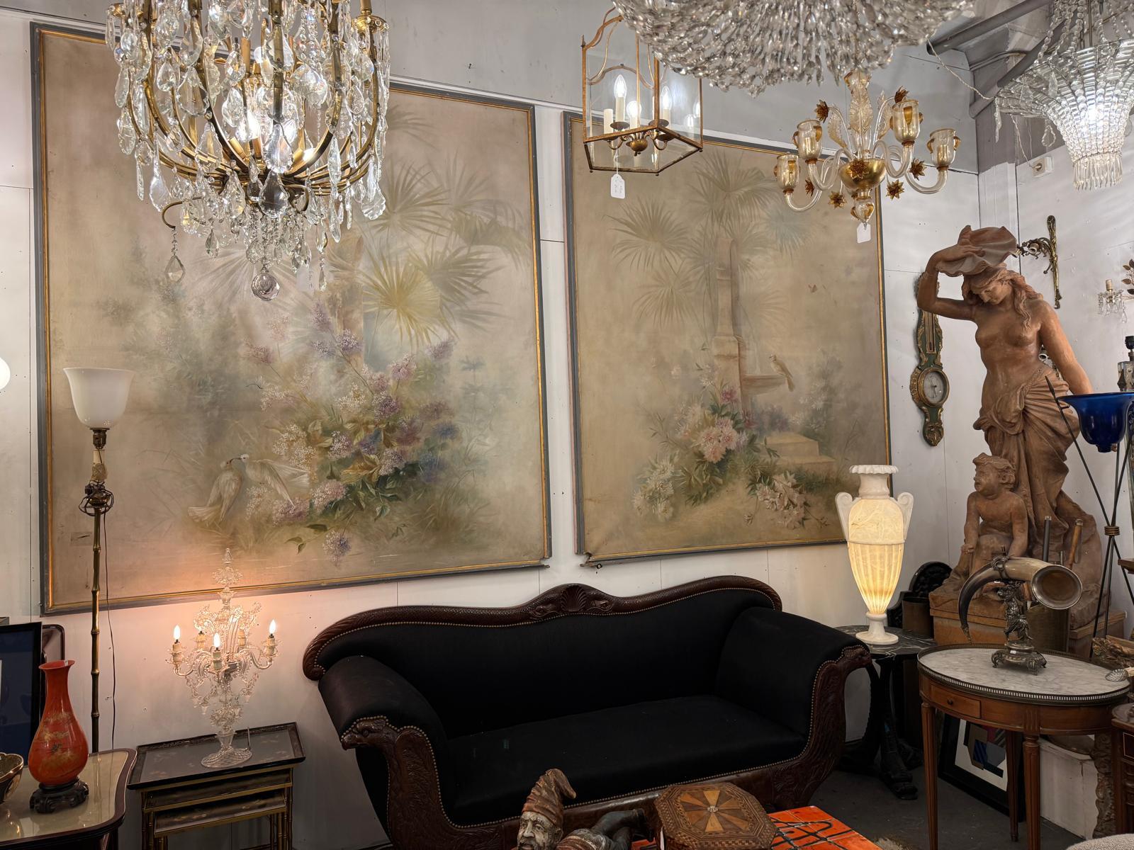 Große dekorative Leinwand, CIRCA 1900, signiert A. Hubert im Angebot 9