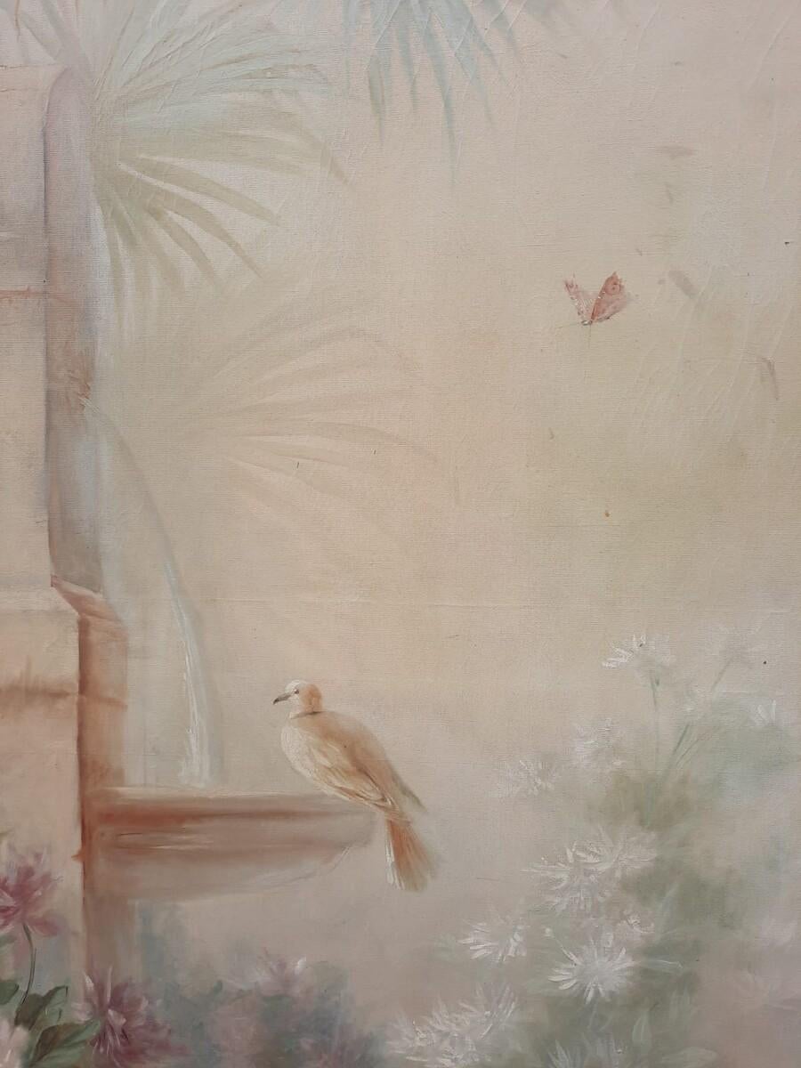 Große dekorative Leinwand, CIRCA 1900, signiert A. Hubert im Angebot 1