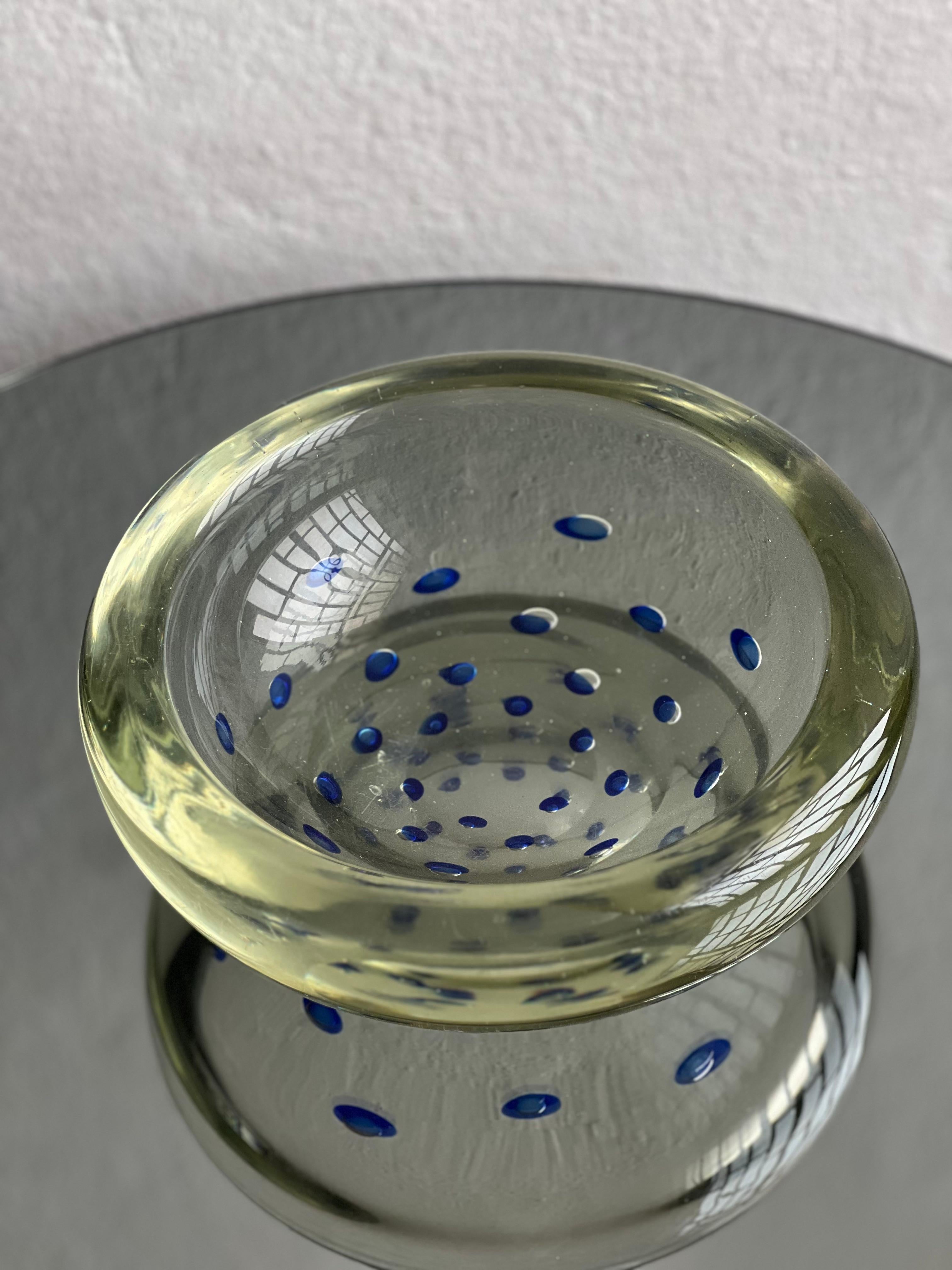Italiano Grande centrotavola decorativo - complemento d'arredo, vetro Art Decor di Vamsa anni '40 in vendita