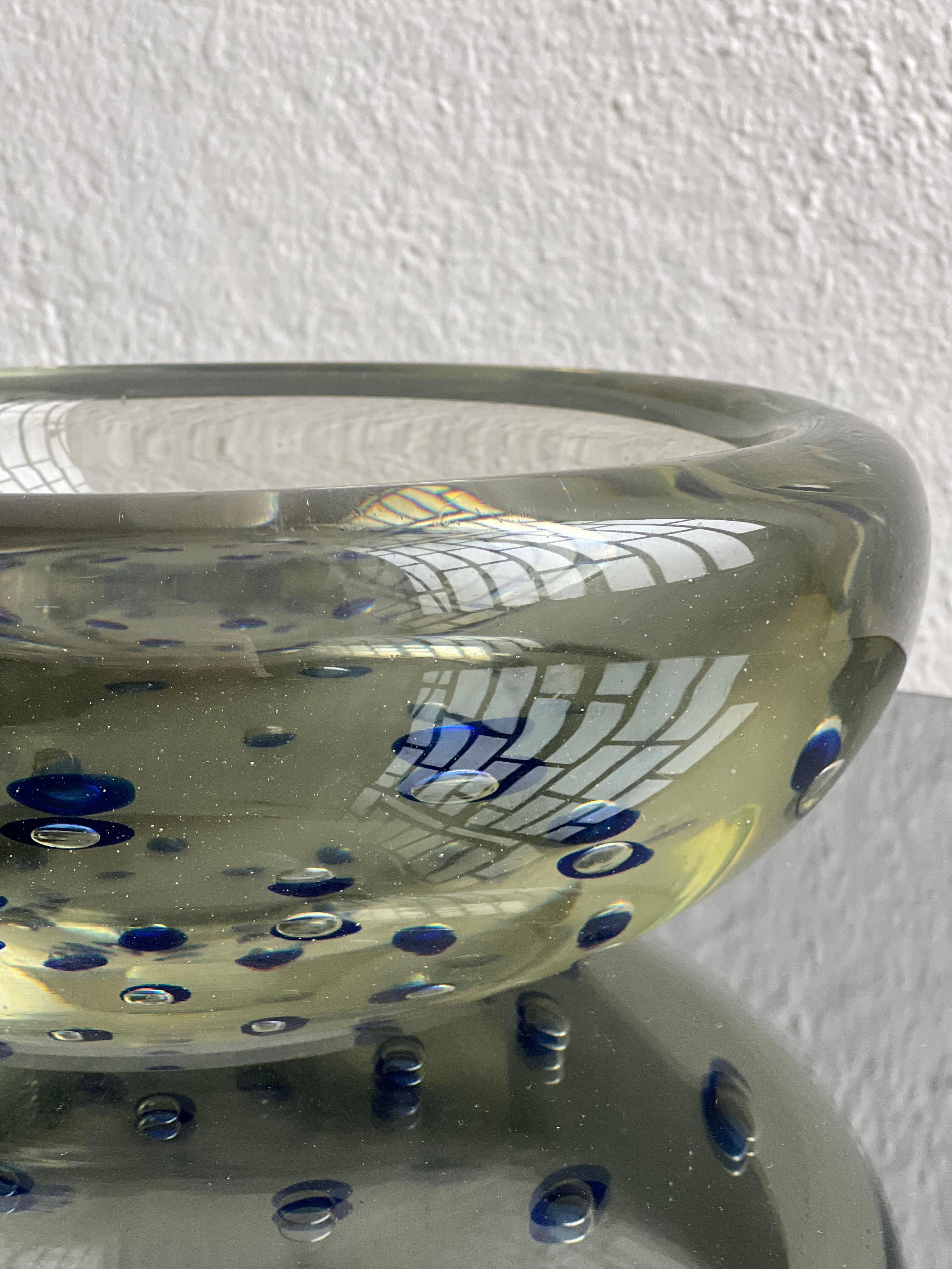 Metà XX secolo Grande centrotavola decorativo - complemento d'arredo, vetro Art Decor di Vamsa anni '40 in vendita