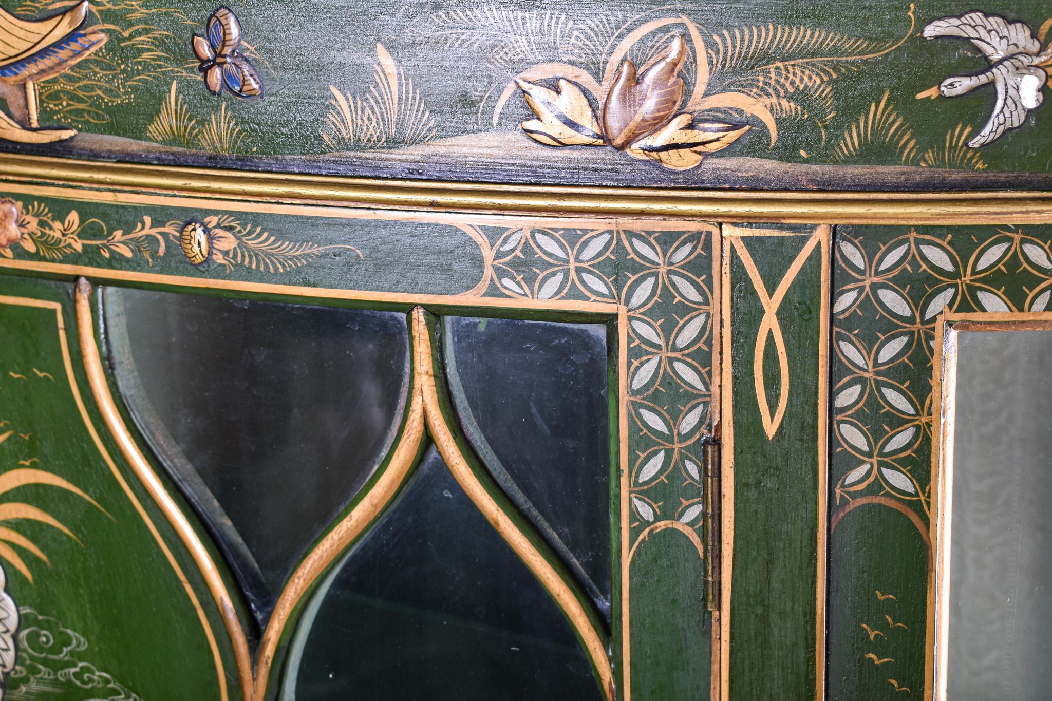 Hardwood Large Decorative Chinoiserie Cabinet