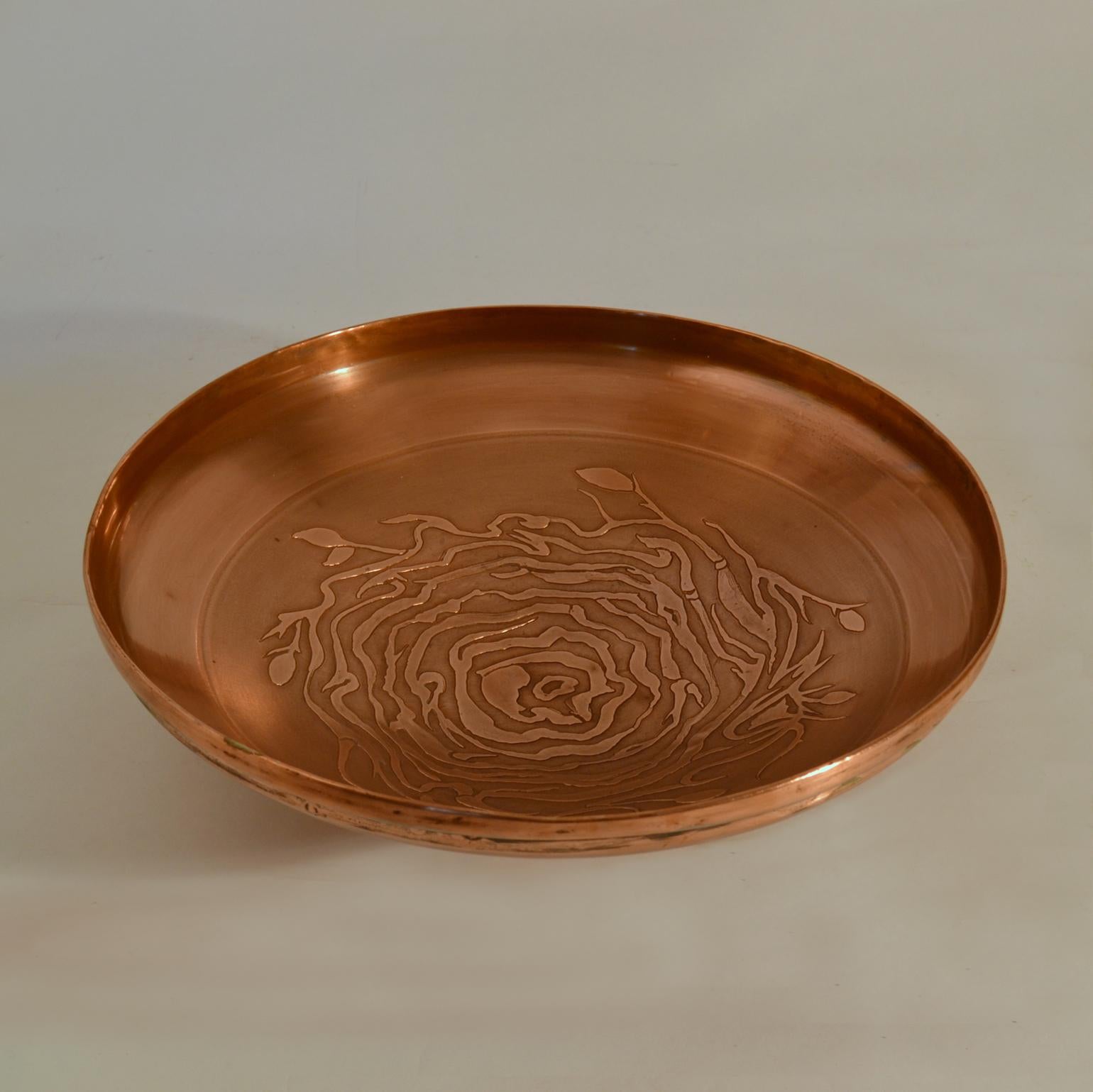 large copper dish