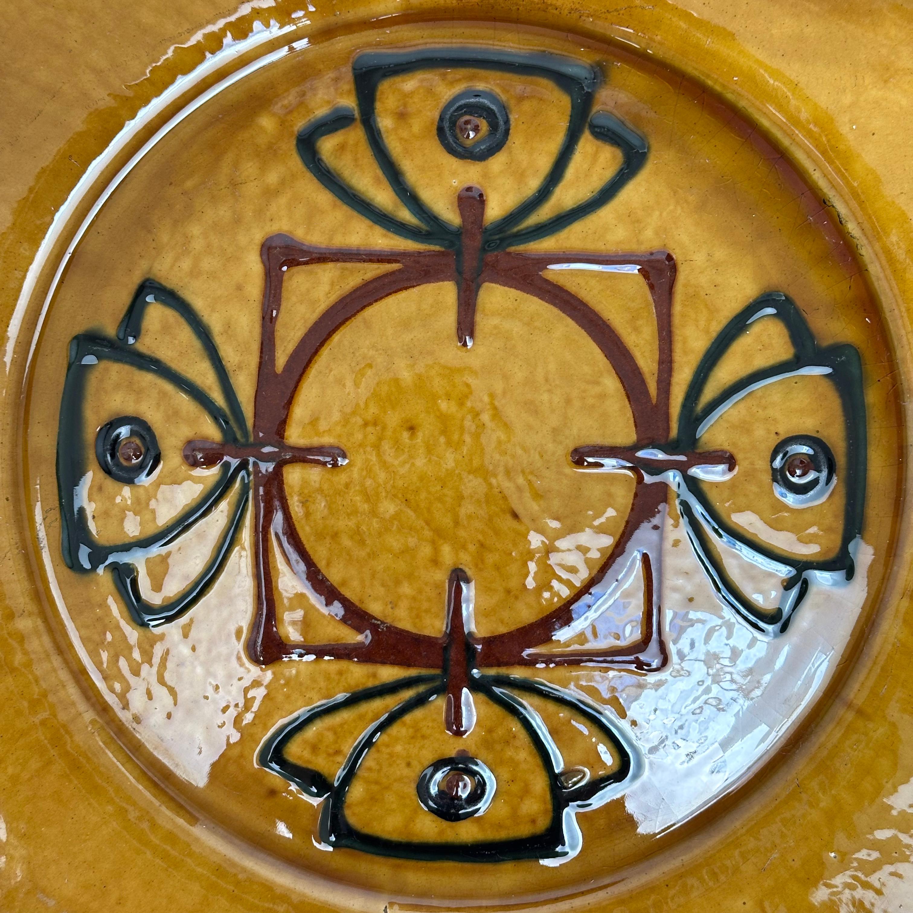 Gran Plato Decorativo, Biot, Francia c. 1960 en venta 5