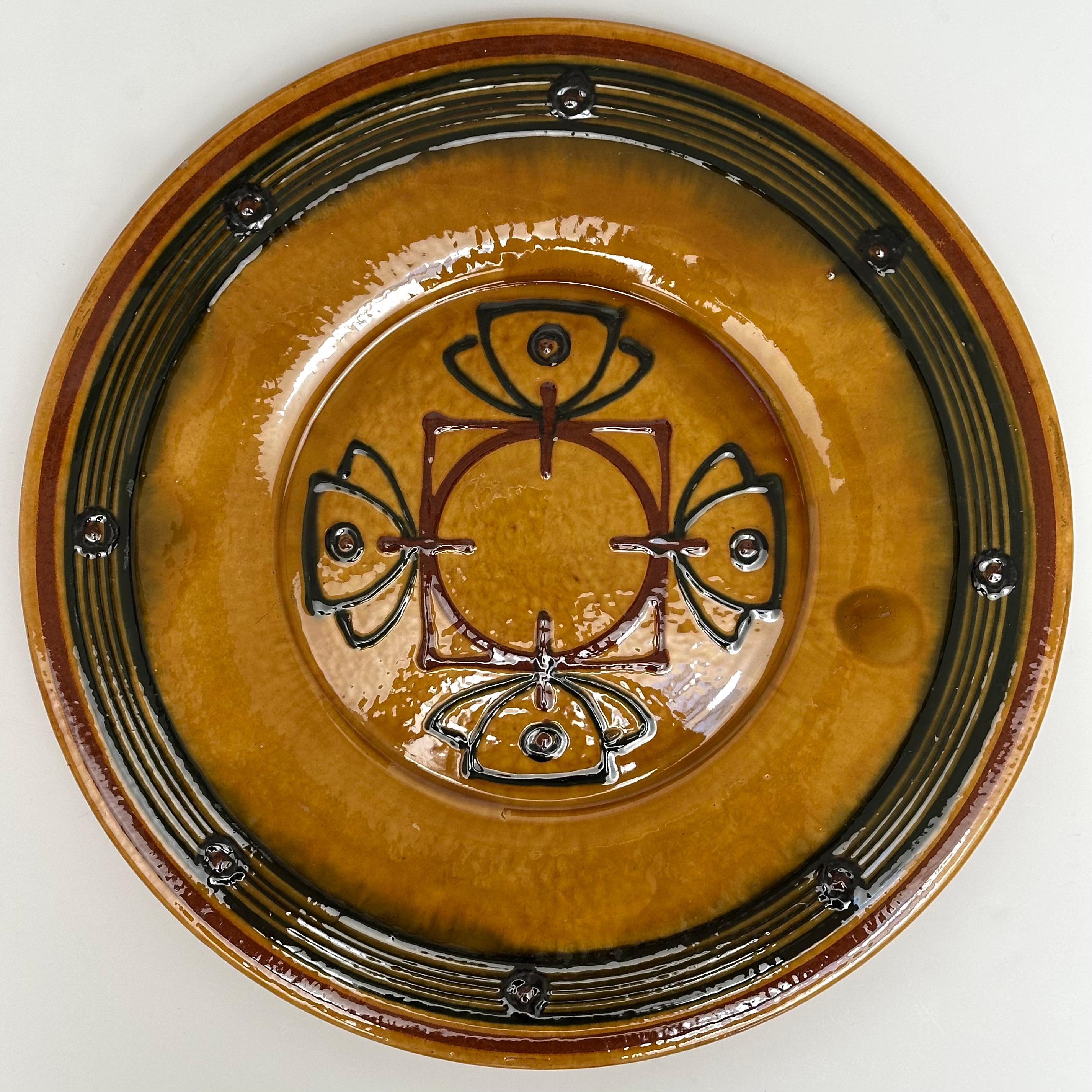 Gran Plato Decorativo, Biot, Francia c. 1960 en venta 2