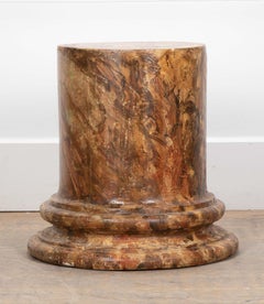 Large Decorative Faux Peinte Round Plinth
