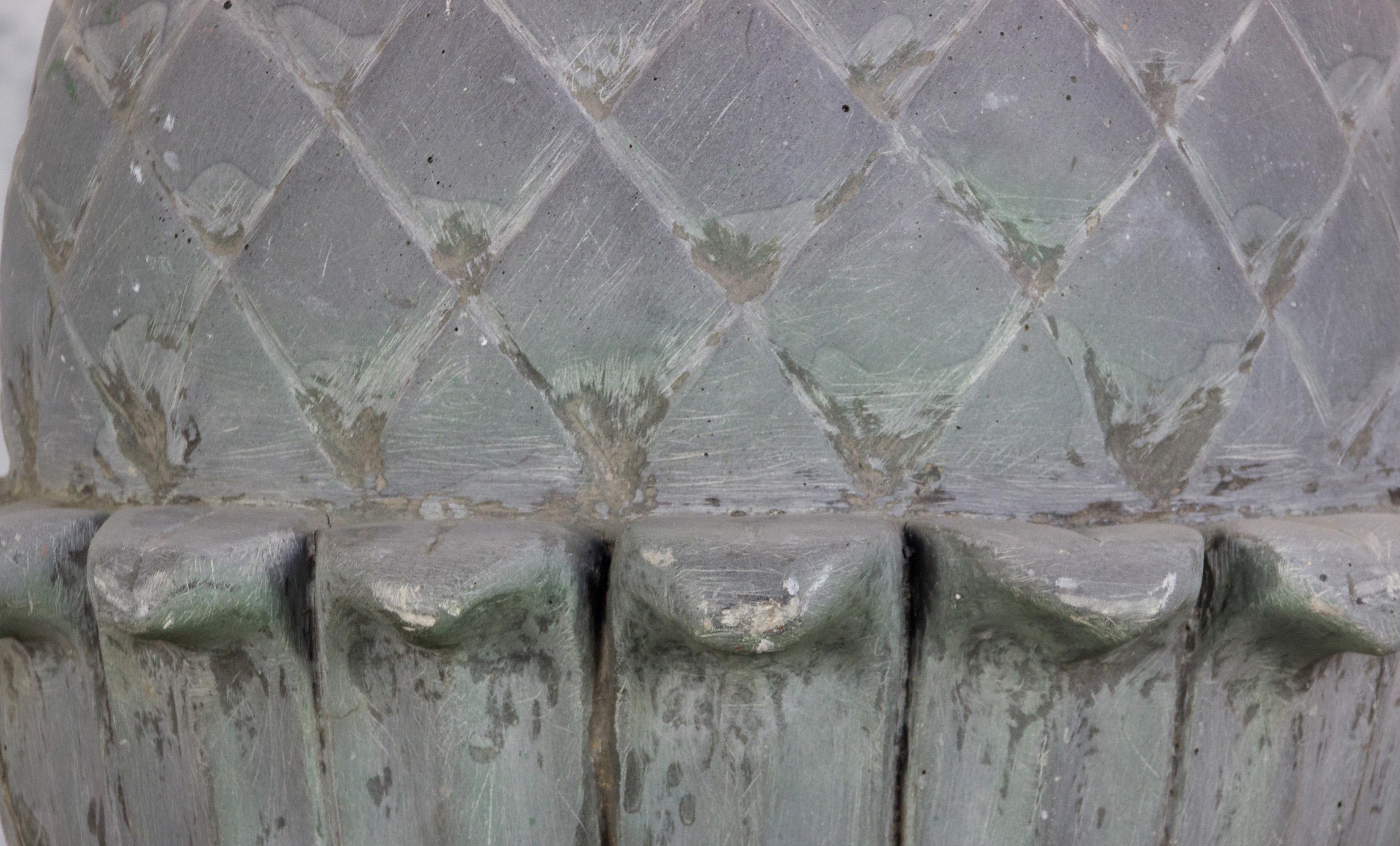 Sconosciuto Pigna decorativa in fibra di vetro di grandi dimensioni in vendita