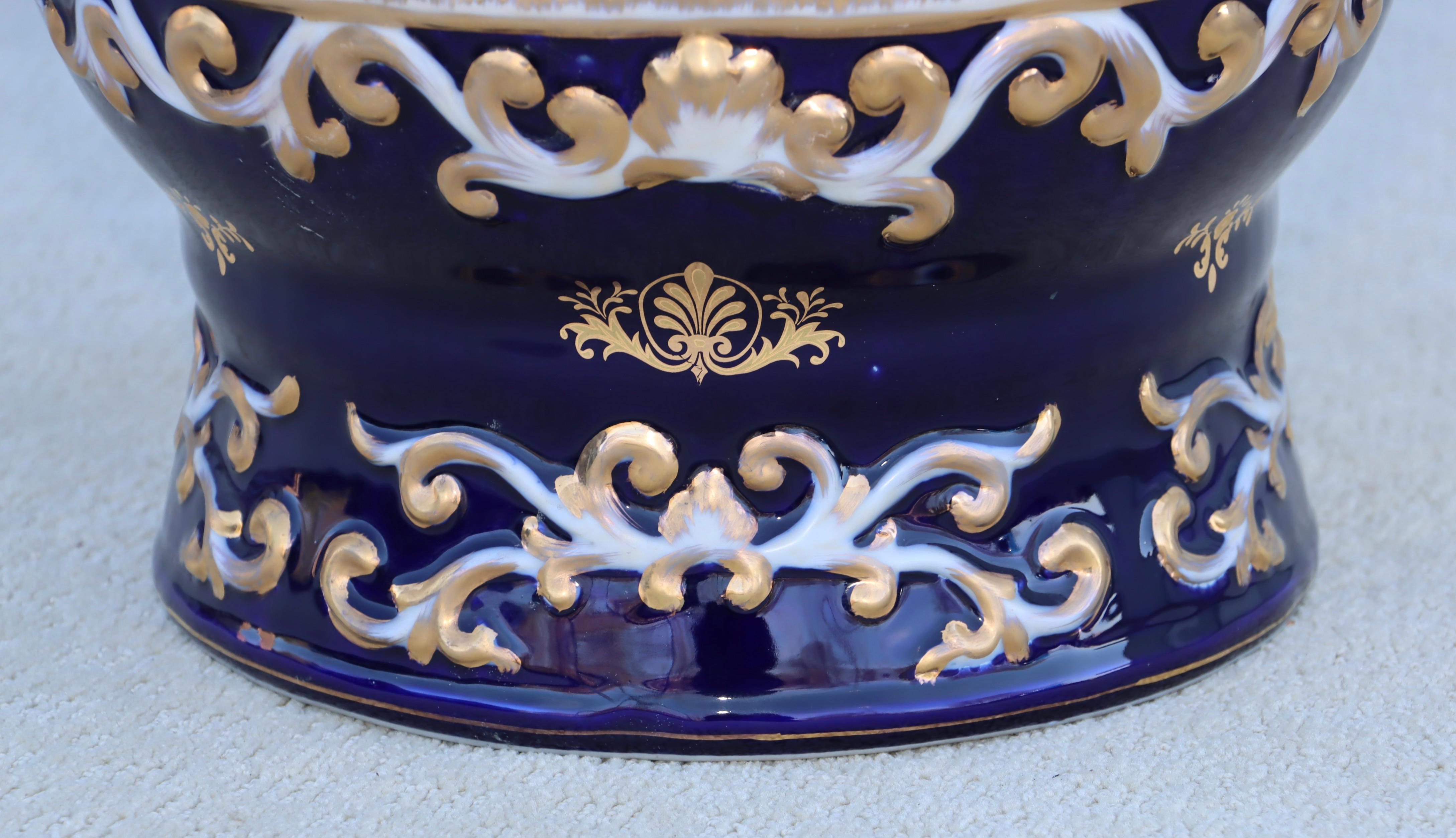 Large Decorative Floor Vases After Richard Klemm Dresden Made By Limoges For Sale 5