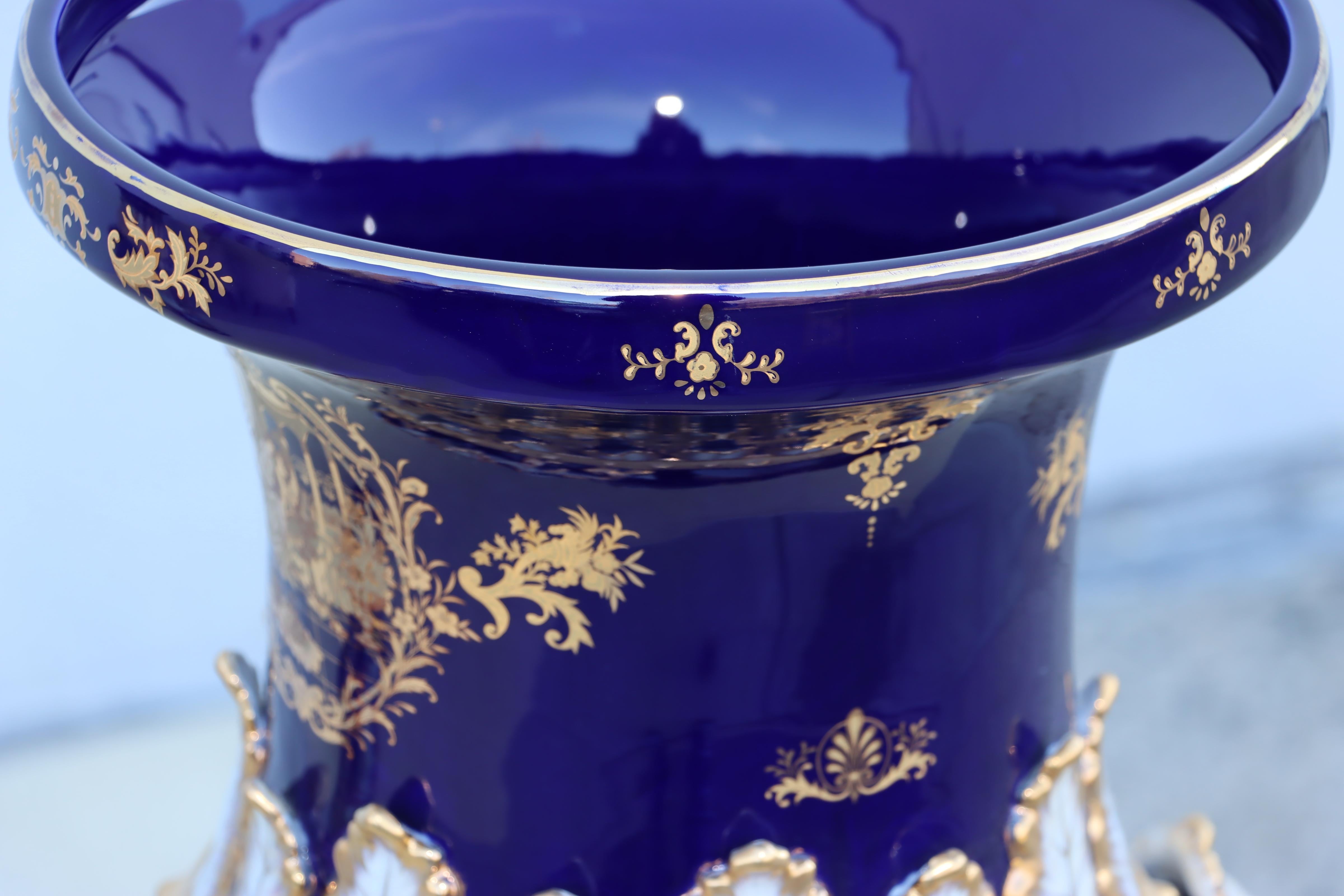 Large Decorative Floor Vases After Richard Klemm Dresden Made By Limoges For Sale 10