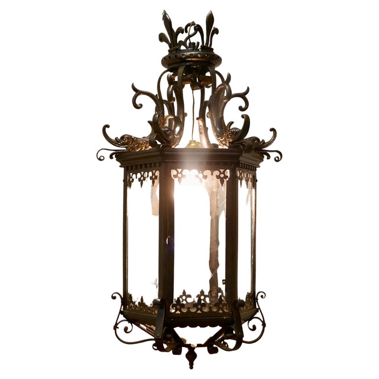 Large Decorative French Hall Lantern For Sale at 1stDibs | hand lantern,  lanterns for sale trinidad, large decorative lanterns