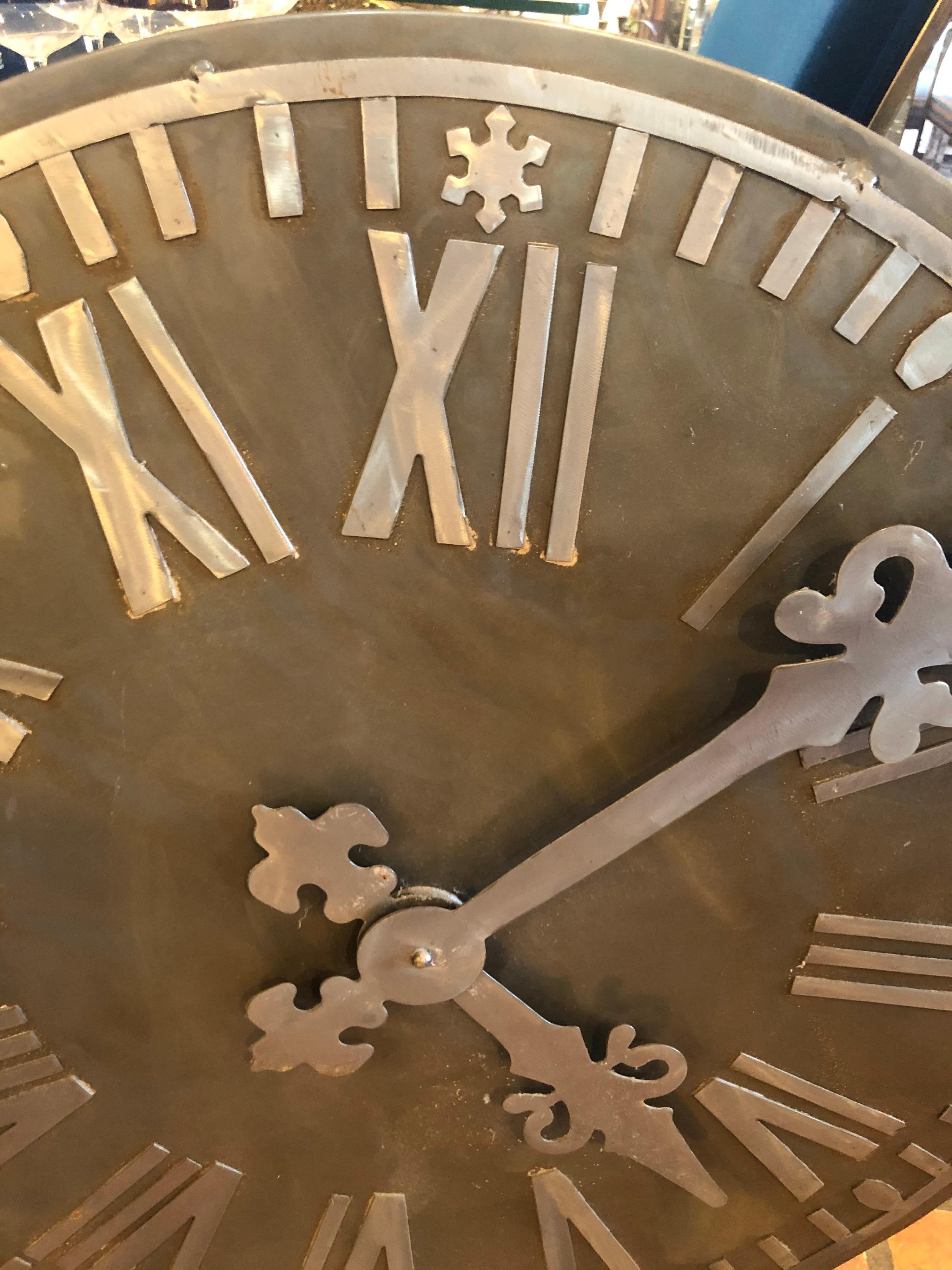 Large Decorative French Style Steel Wall Clock 3