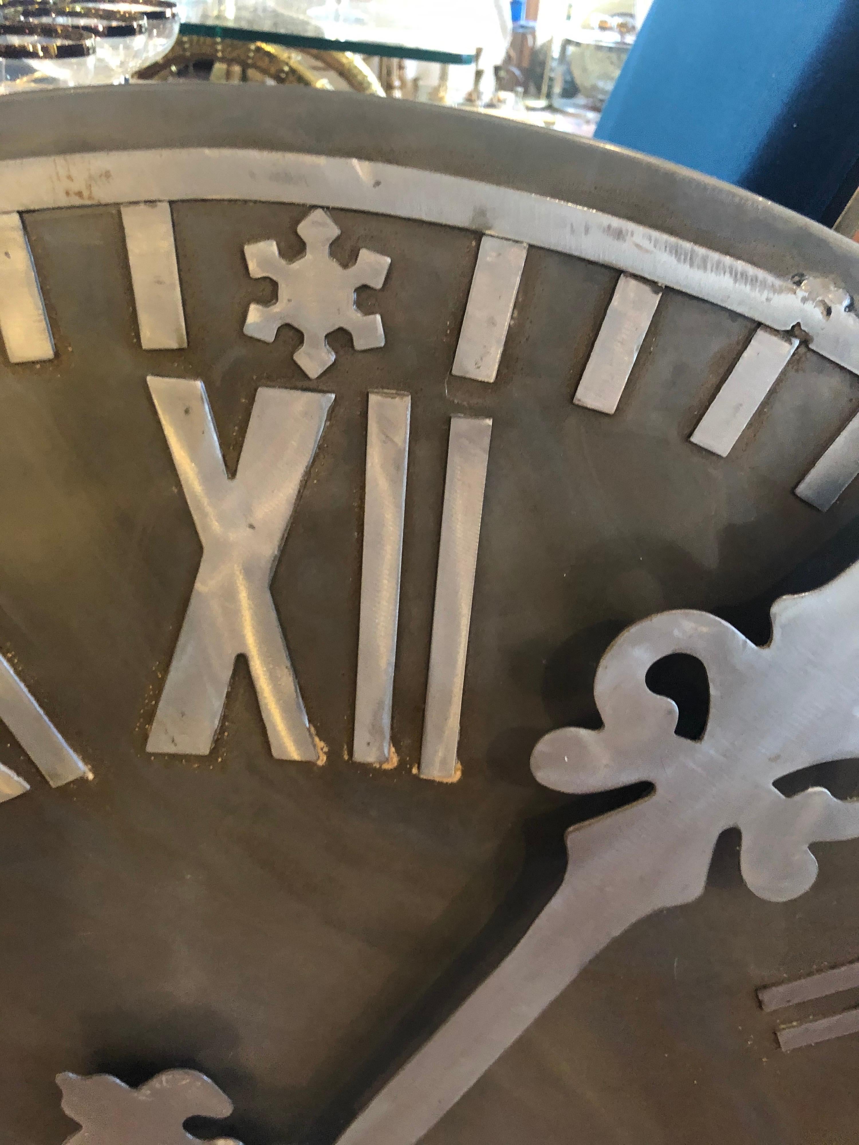 Large Decorative French Style Steel Wall Clock 11
