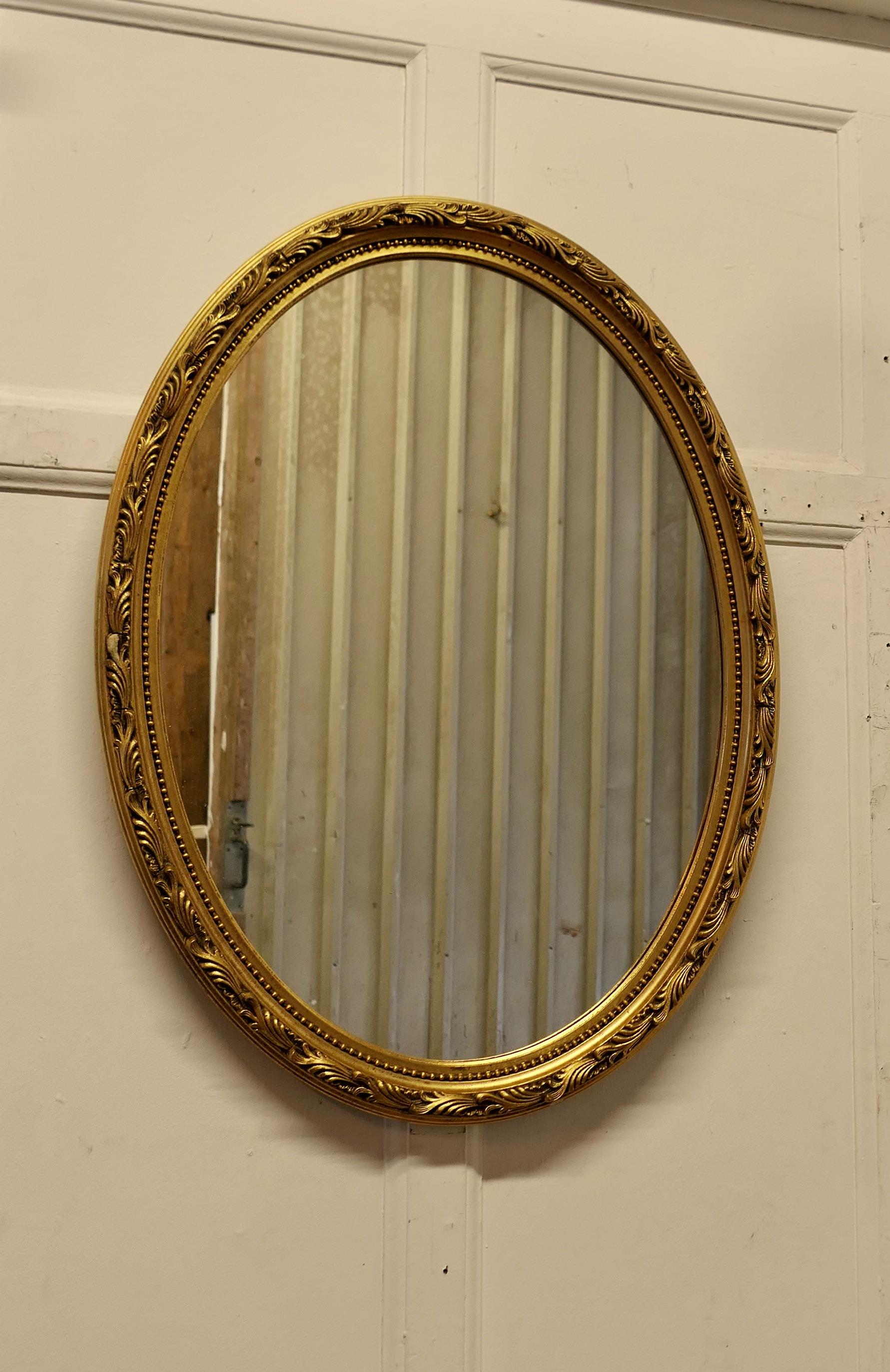 Gran Espejo Oval Dorado Decorativo Madera dorada en venta