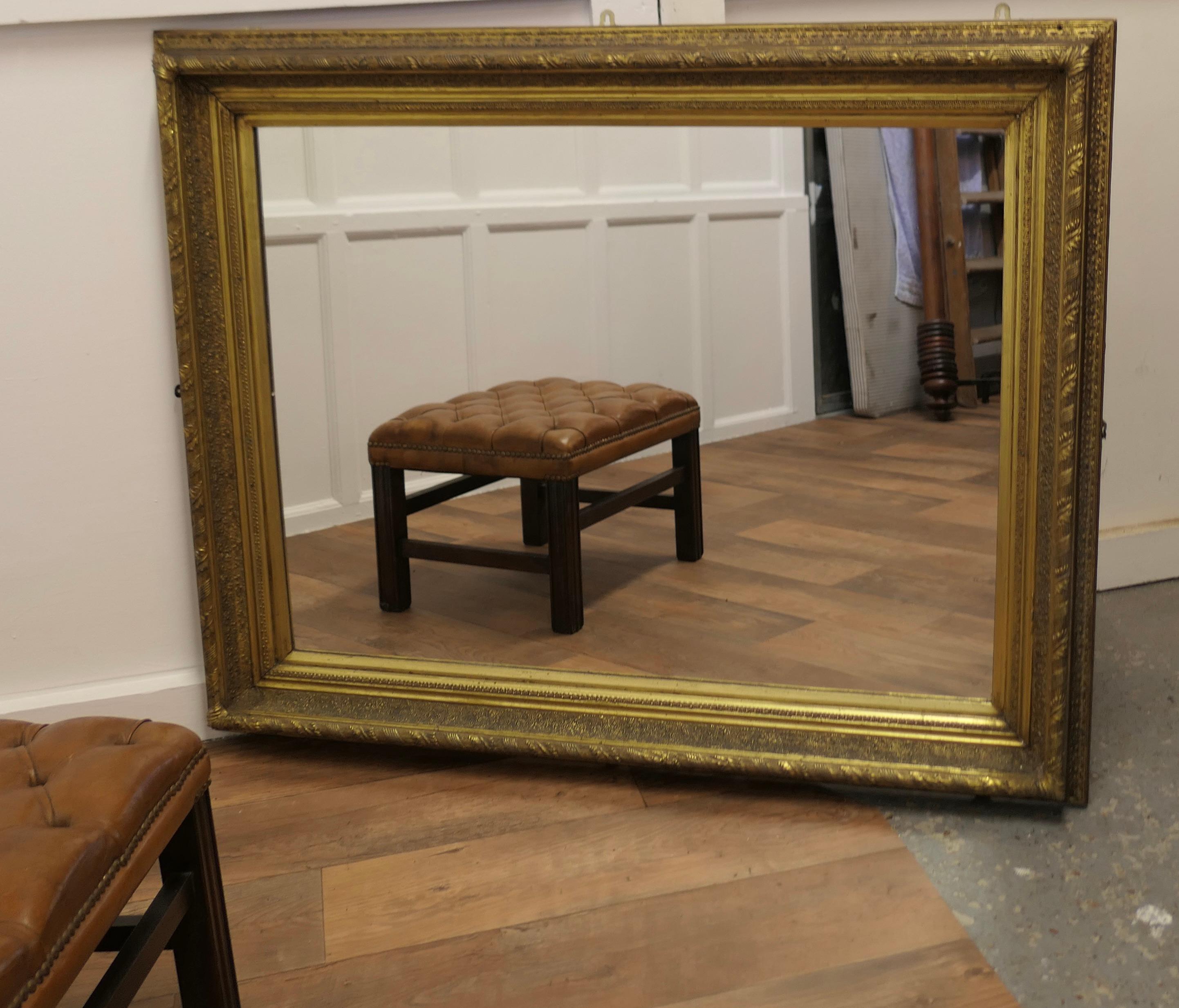 Large Decorative Gilt Wall Mirror This Is a Lovely Old Mirror For Sale 2