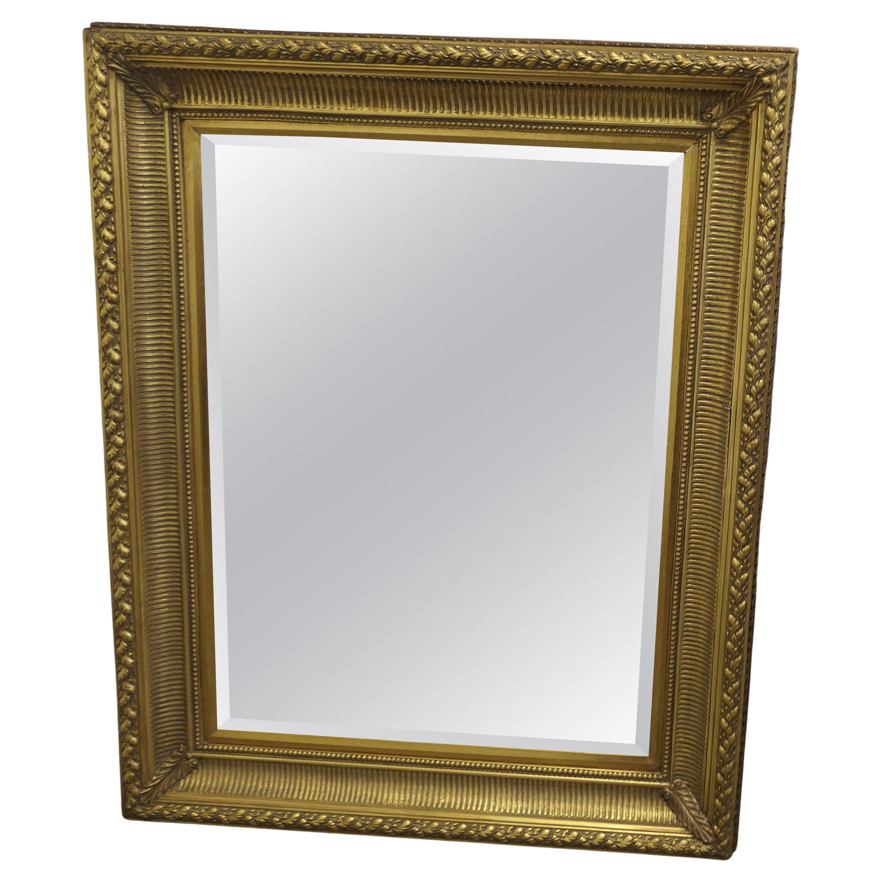 Large Decorative Gilt Wall Mirror This Is a Lovely Old Mirror