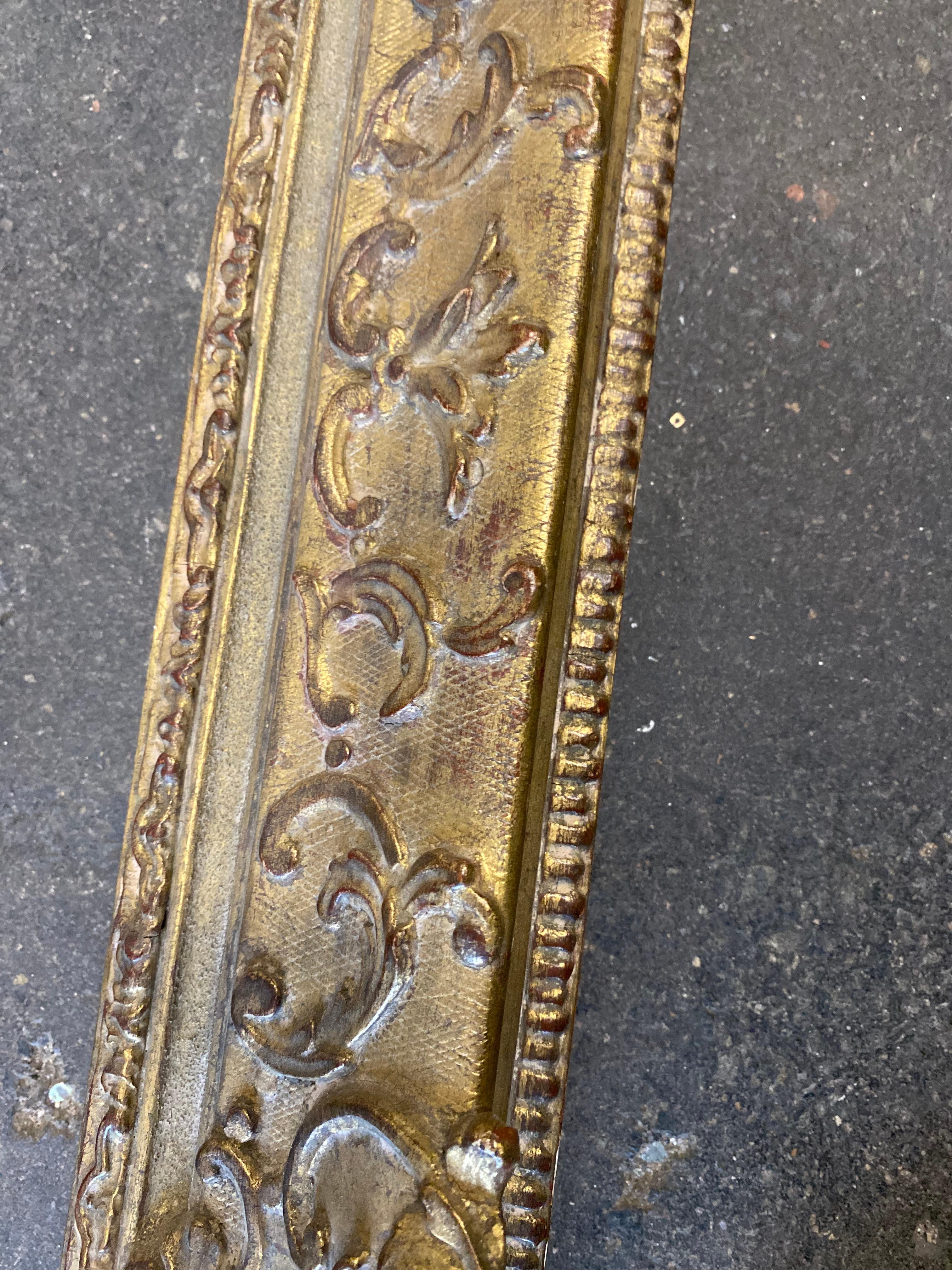 Gilt Large, Decorative Impressionist Wooden Frame, France Around 1880 For Sale