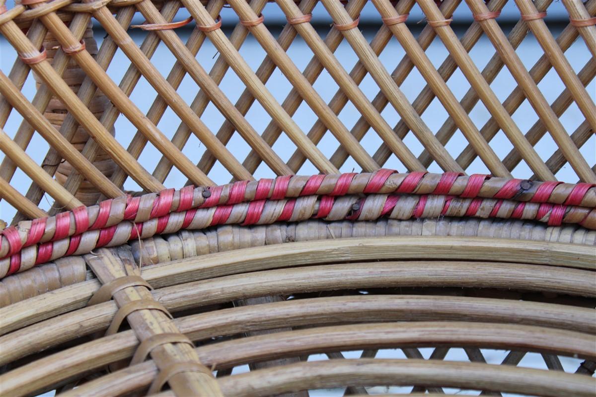 Large Decorative Italian straw chair from around 1950, Franco Albini Style For Sale 8
