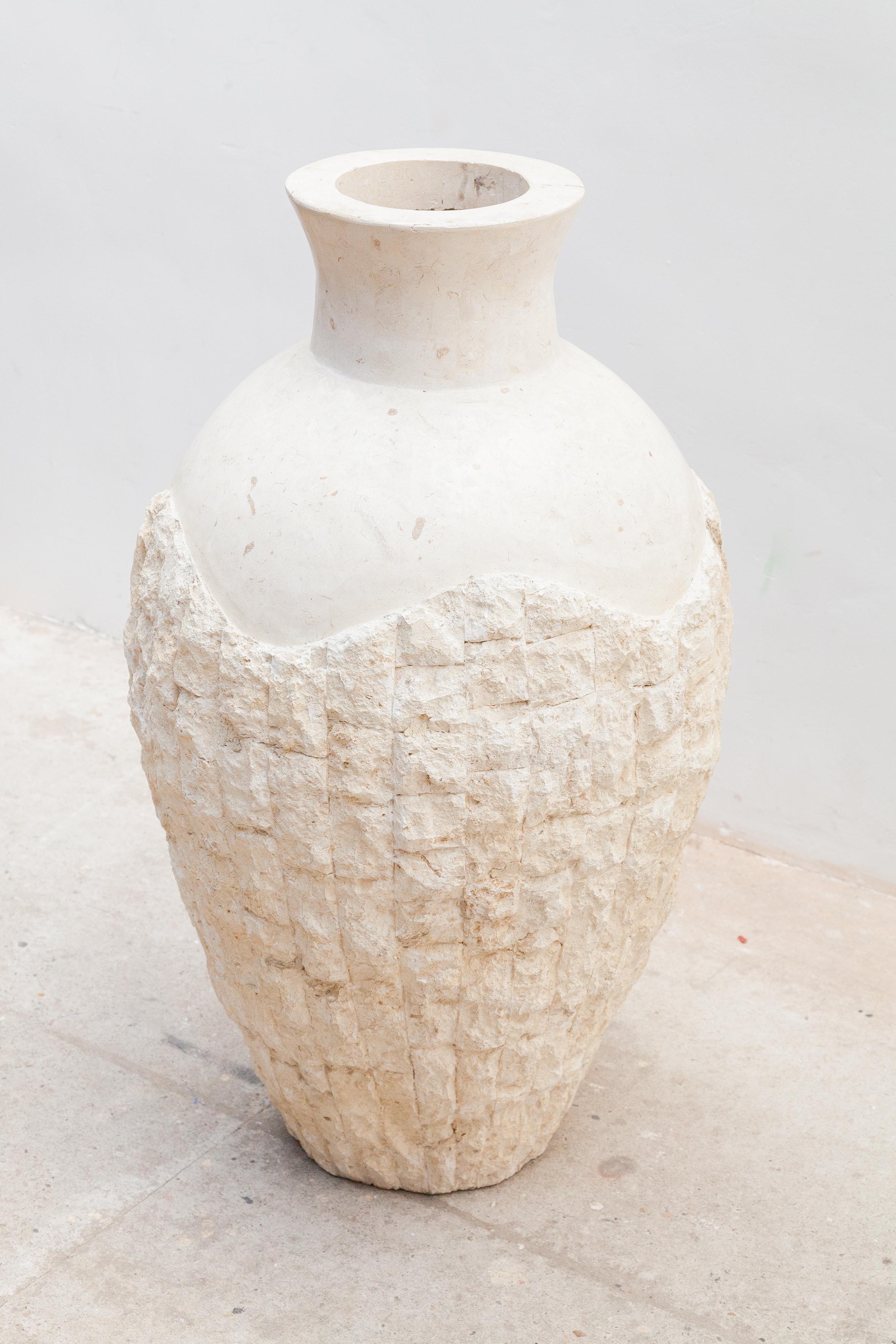 large stone vase