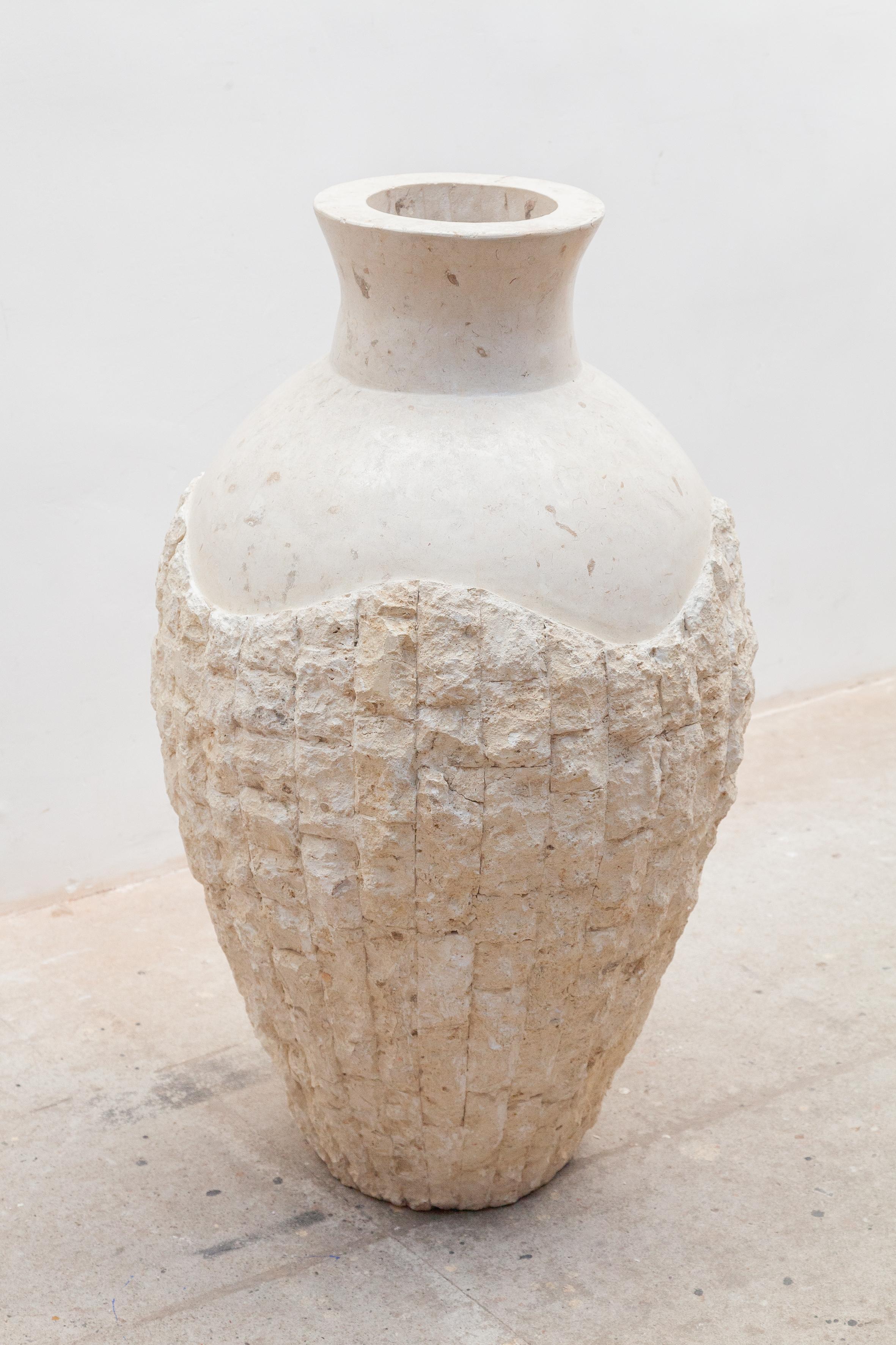 large stone floor vase