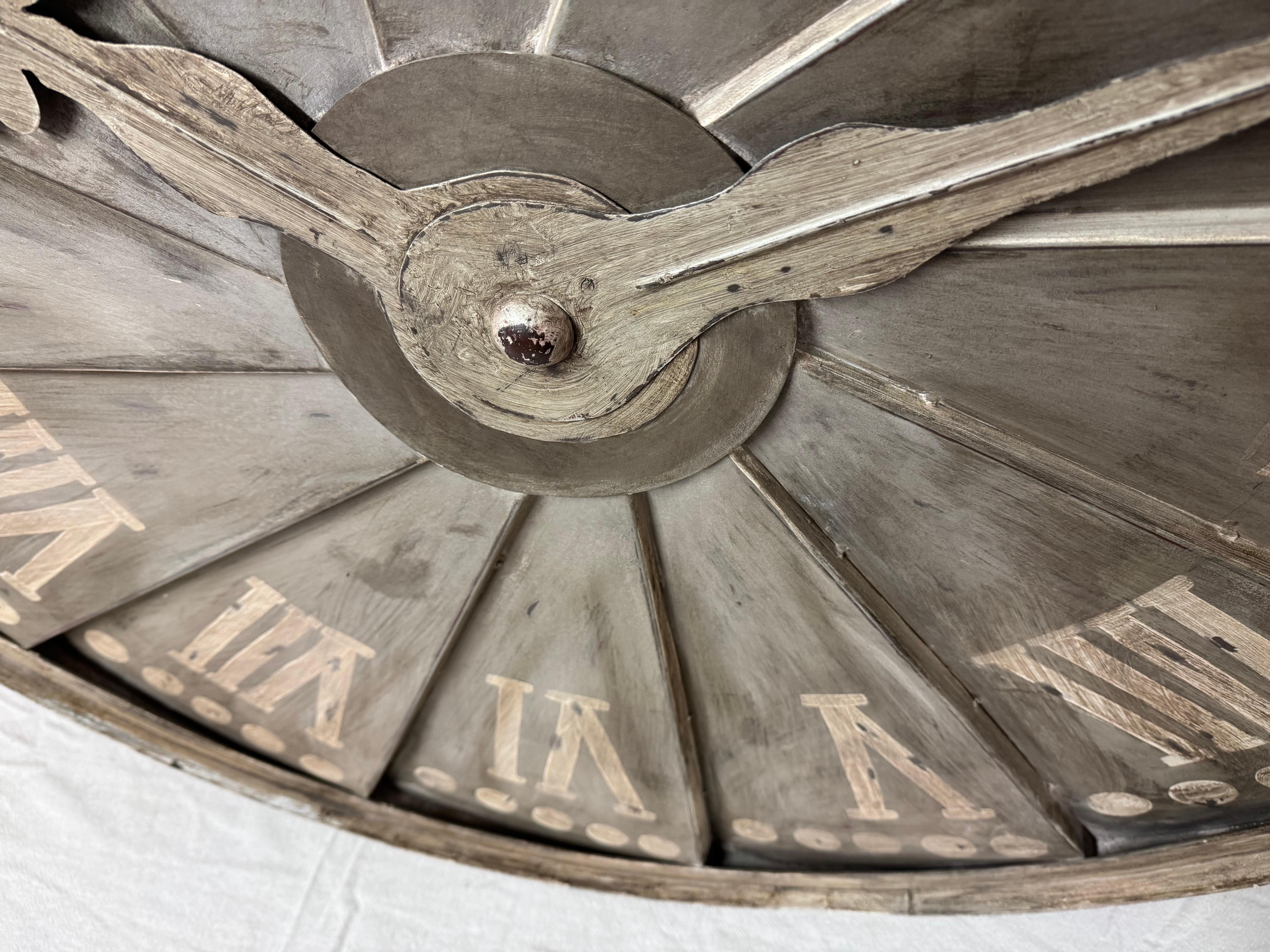 Large Decorative Metal Wall Clock For Sale 6