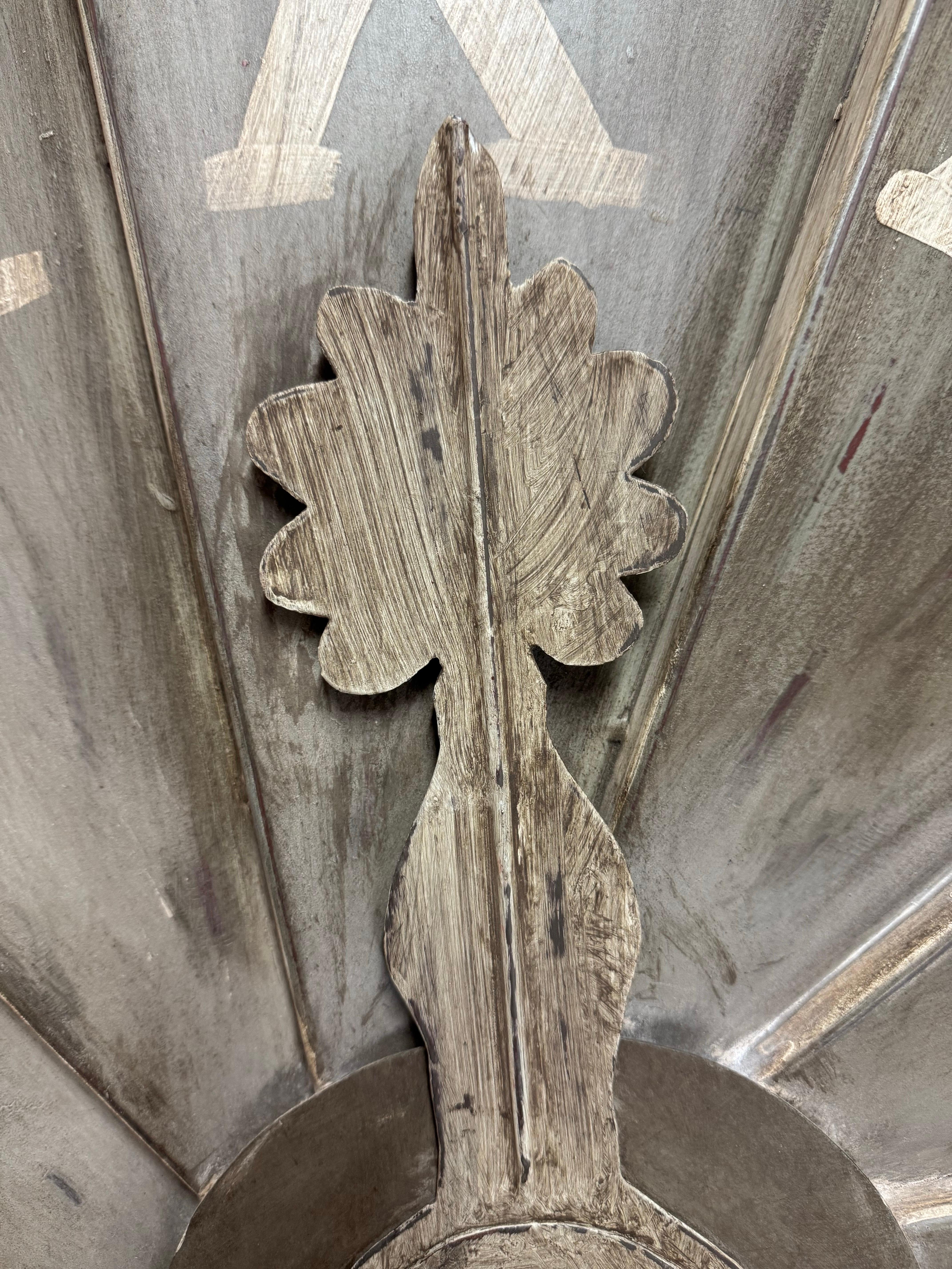 Large Decorative Metal Wall Clock For Sale 11
