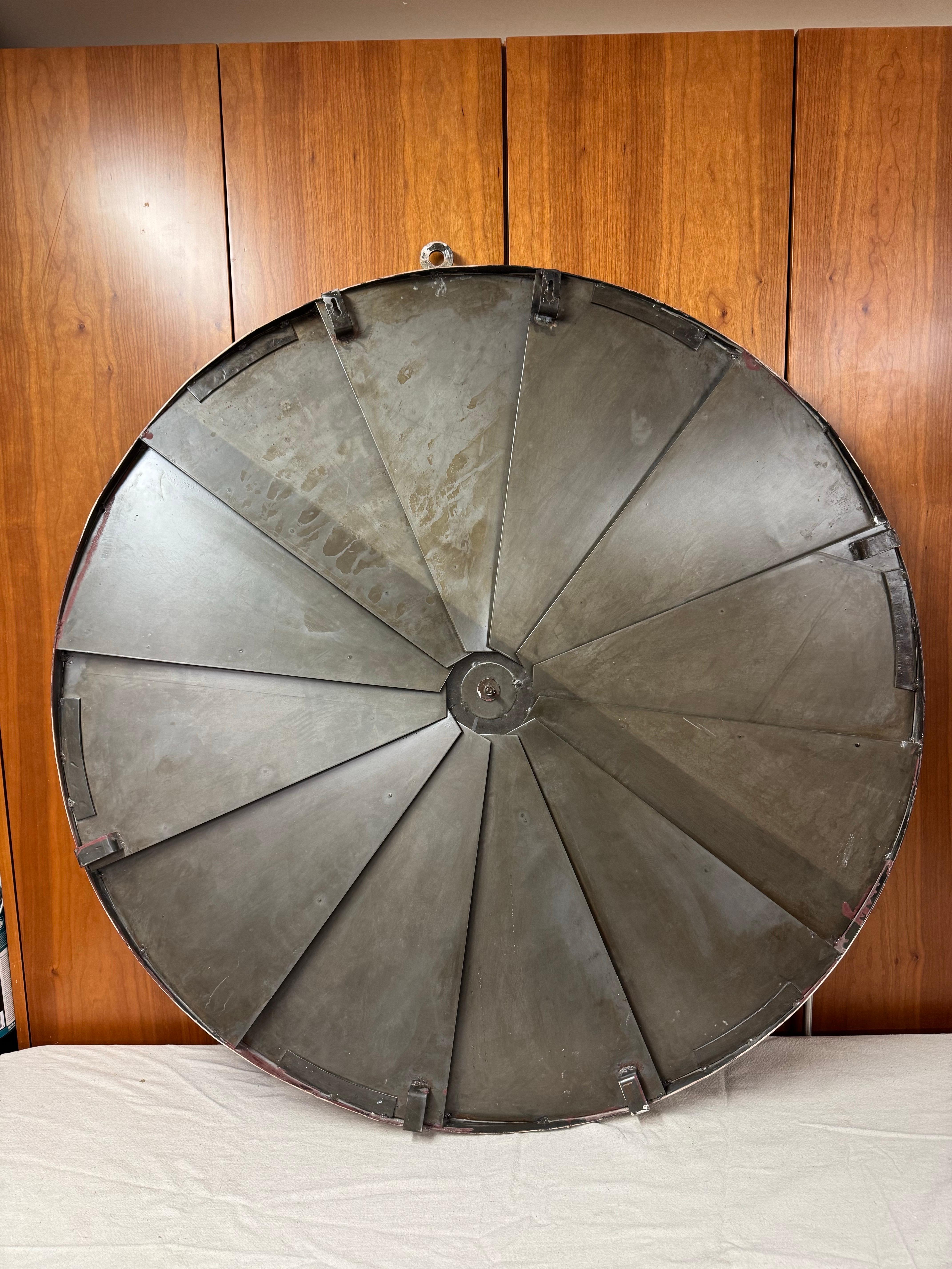 Large Decorative Metal Wall Clock For Sale 13