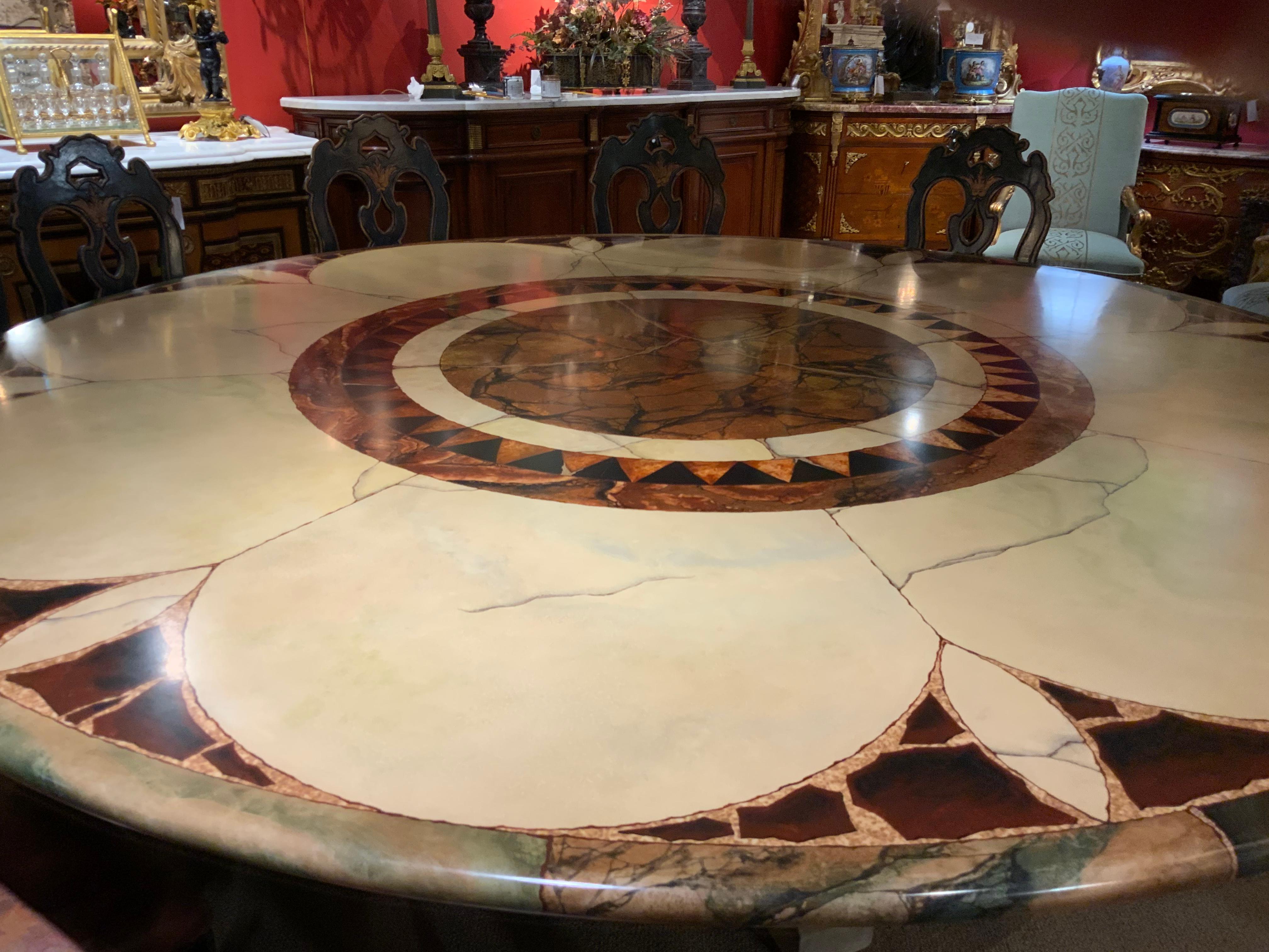 large round dining table seats 12