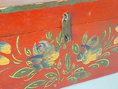 Grande scatola decorativa o portagioie in Wood, Inghilterra, XIX secolo Fiori