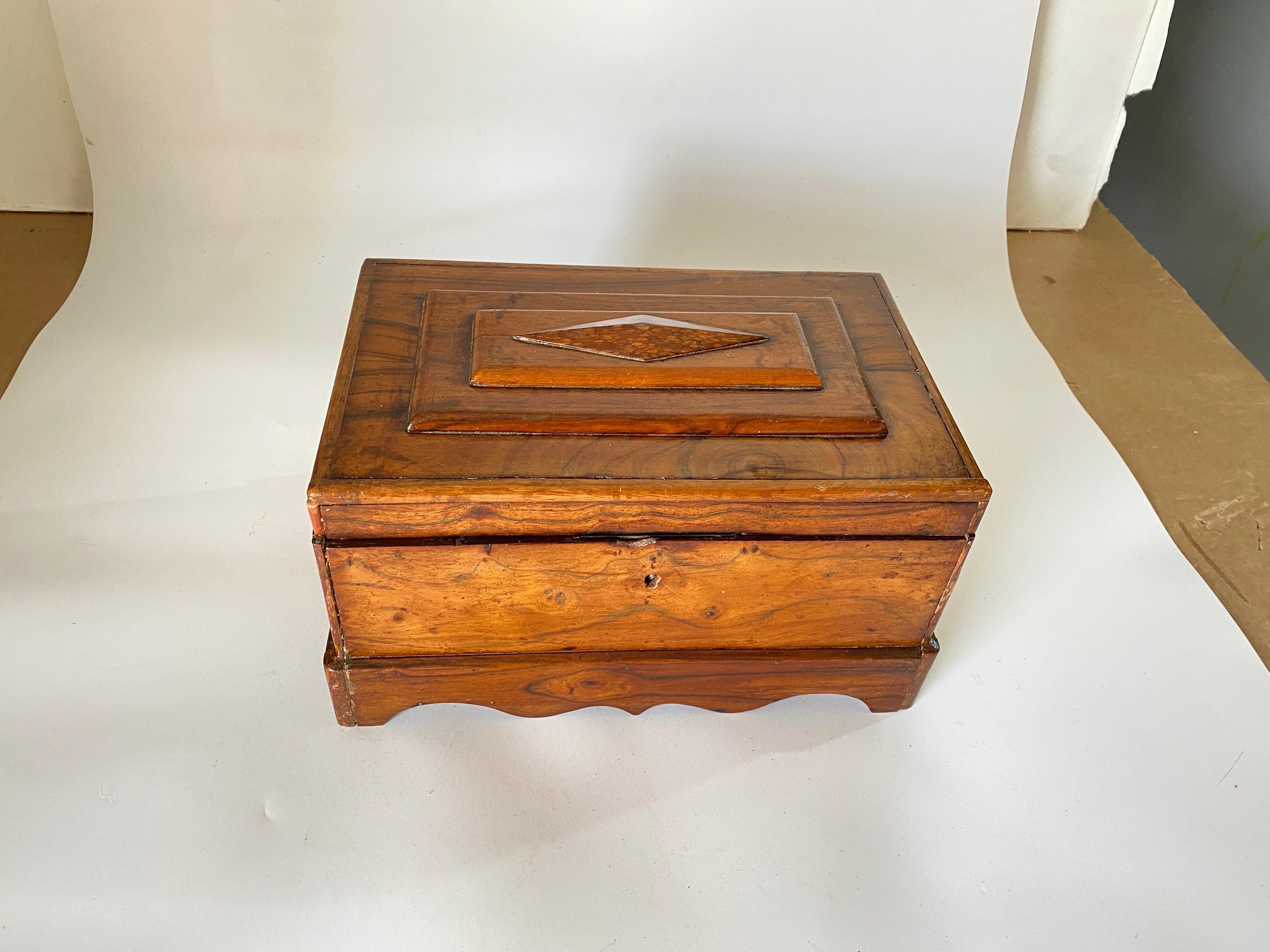 English Large Decorative or Jewelry Box, in Wood, England, 19th Century For Sale