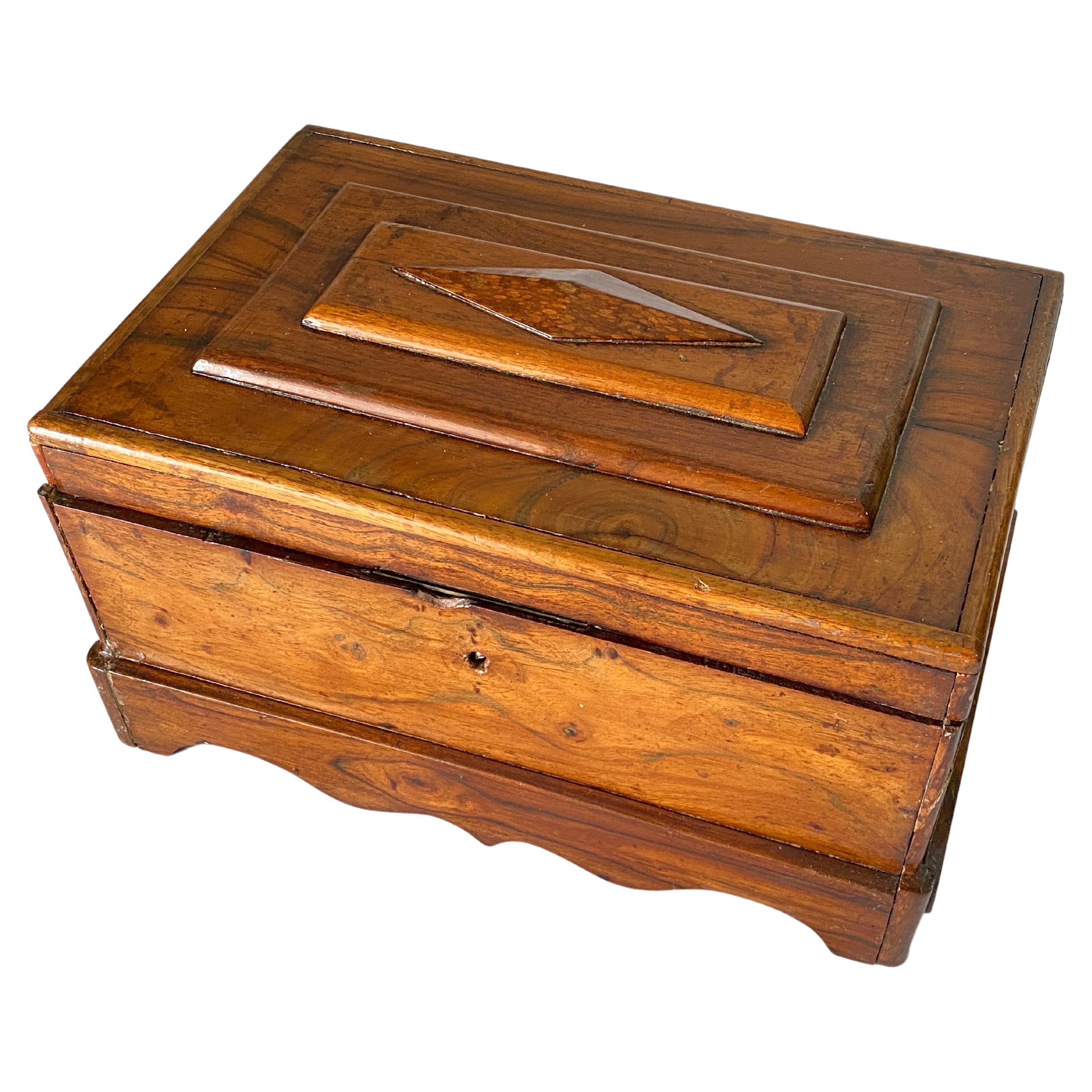 Large Decorative or Jewelry Box, in Wood, England, 19th Century For Sale