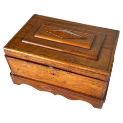 Antique Large Decorative or Jewelry Box, in Wood, England, 19th Century