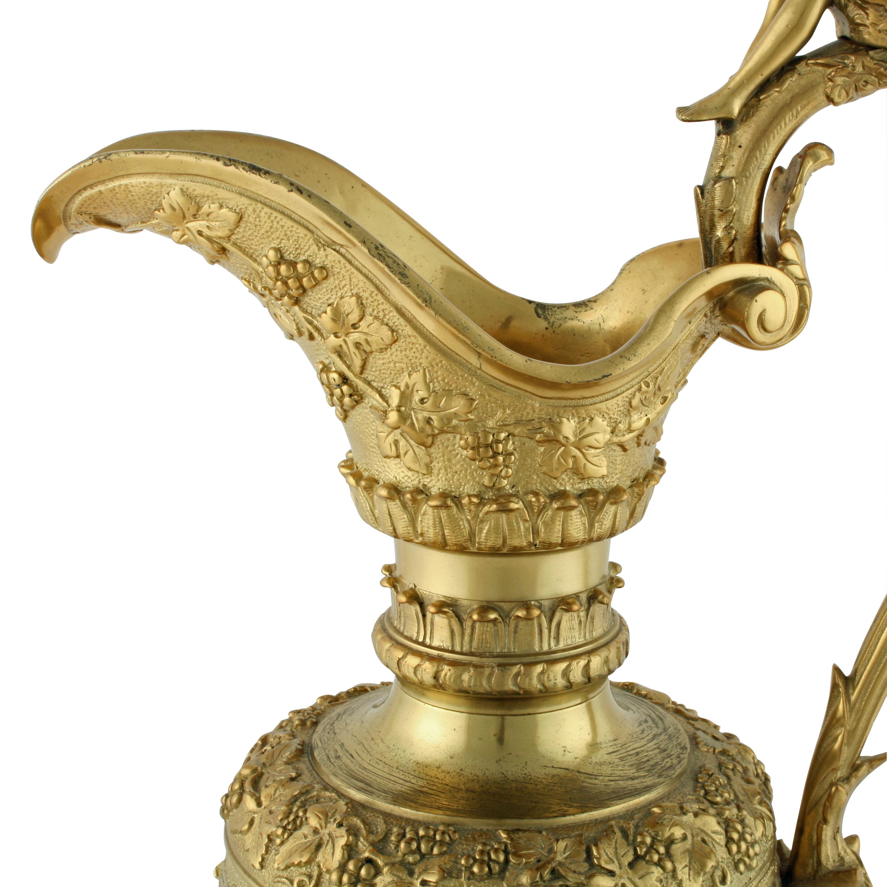 Large Decorative Ormolu Ewer In Good Condition For Sale In Newcastle Upon Tyne, GB