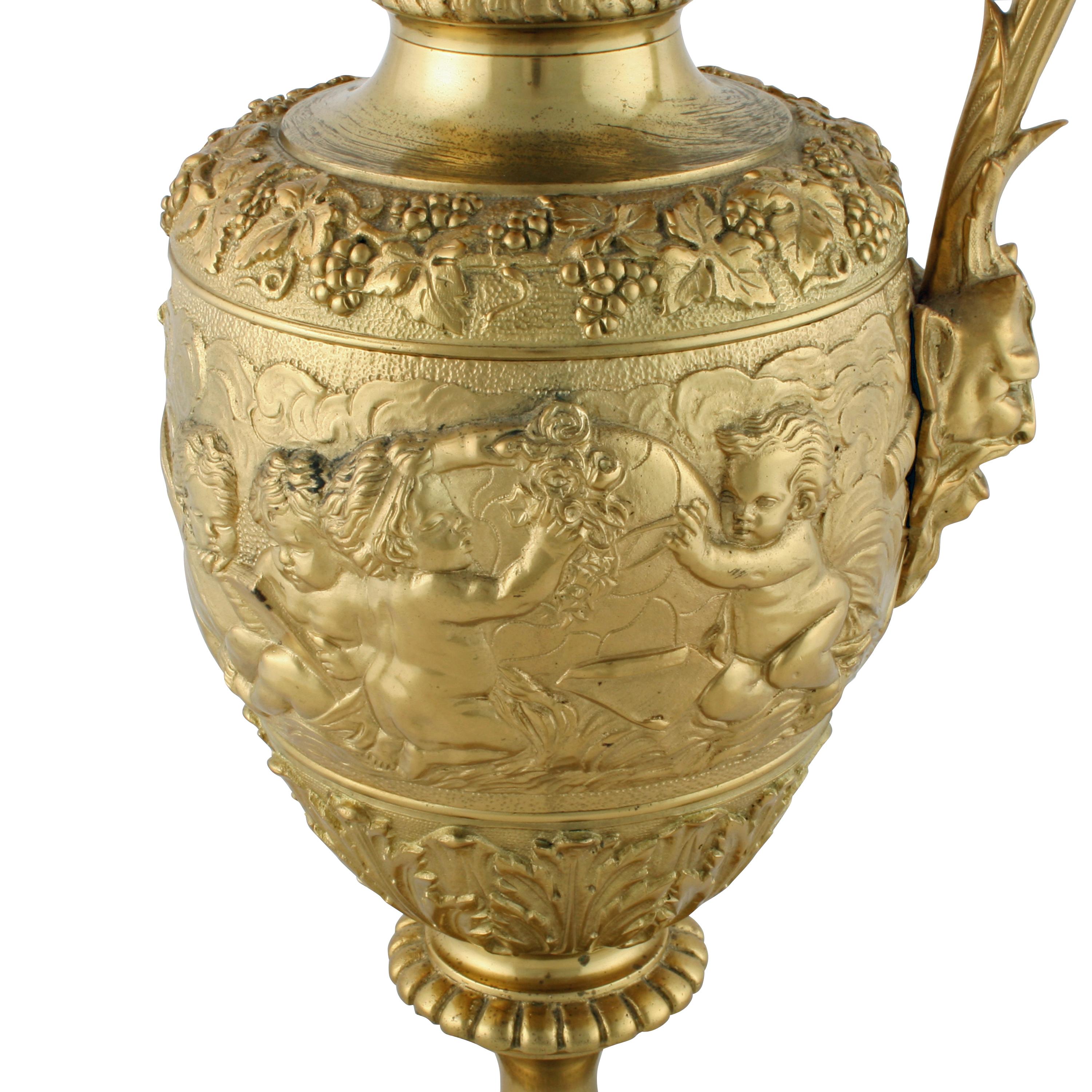 Large Decorative Ormolu Ewer For Sale 1