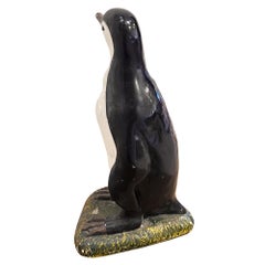 Large Decorative Penguin, France 1960s, Polychrome Plaster