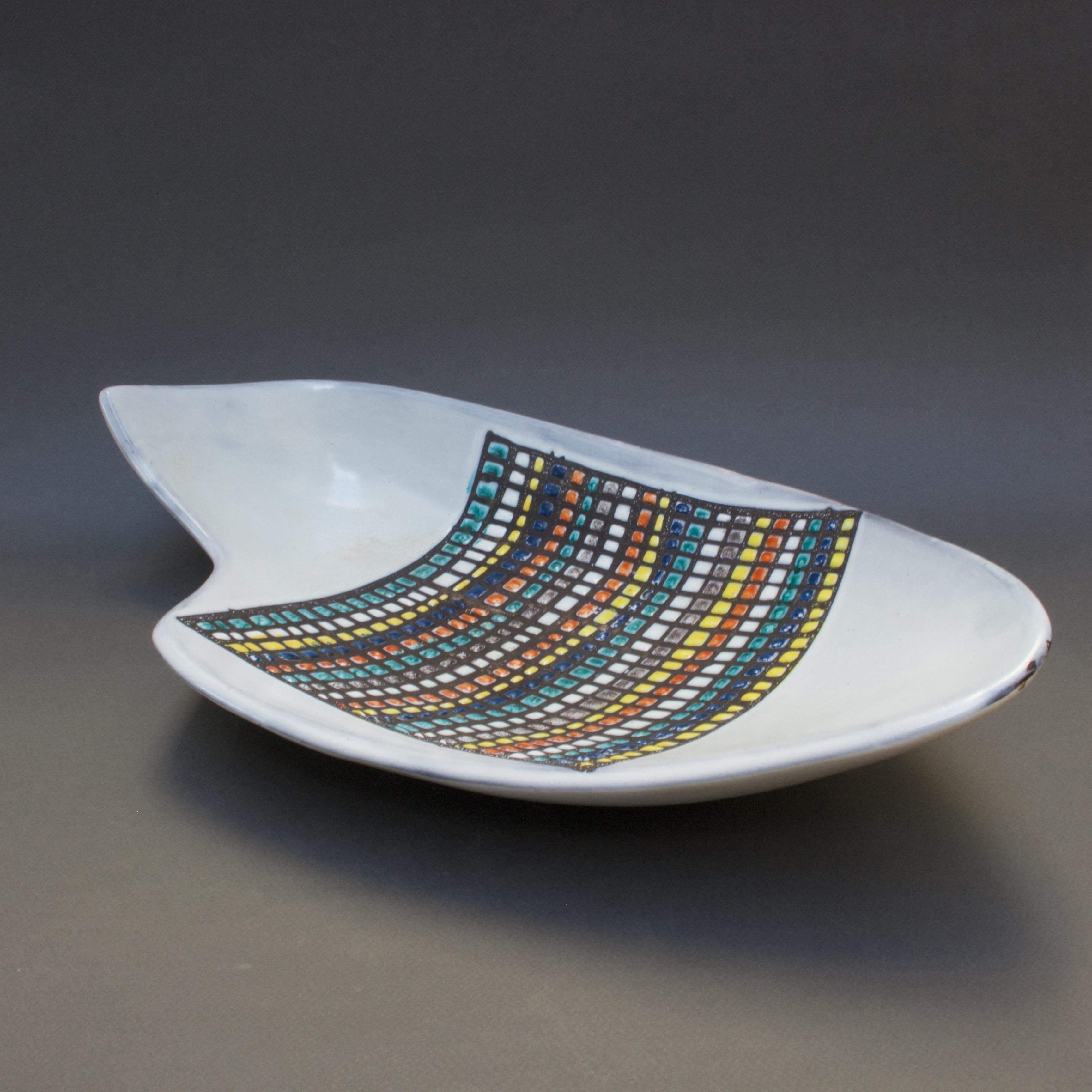 Mid-20th Century Large Decorative Plate by Roger Capron '1950s' For Sale