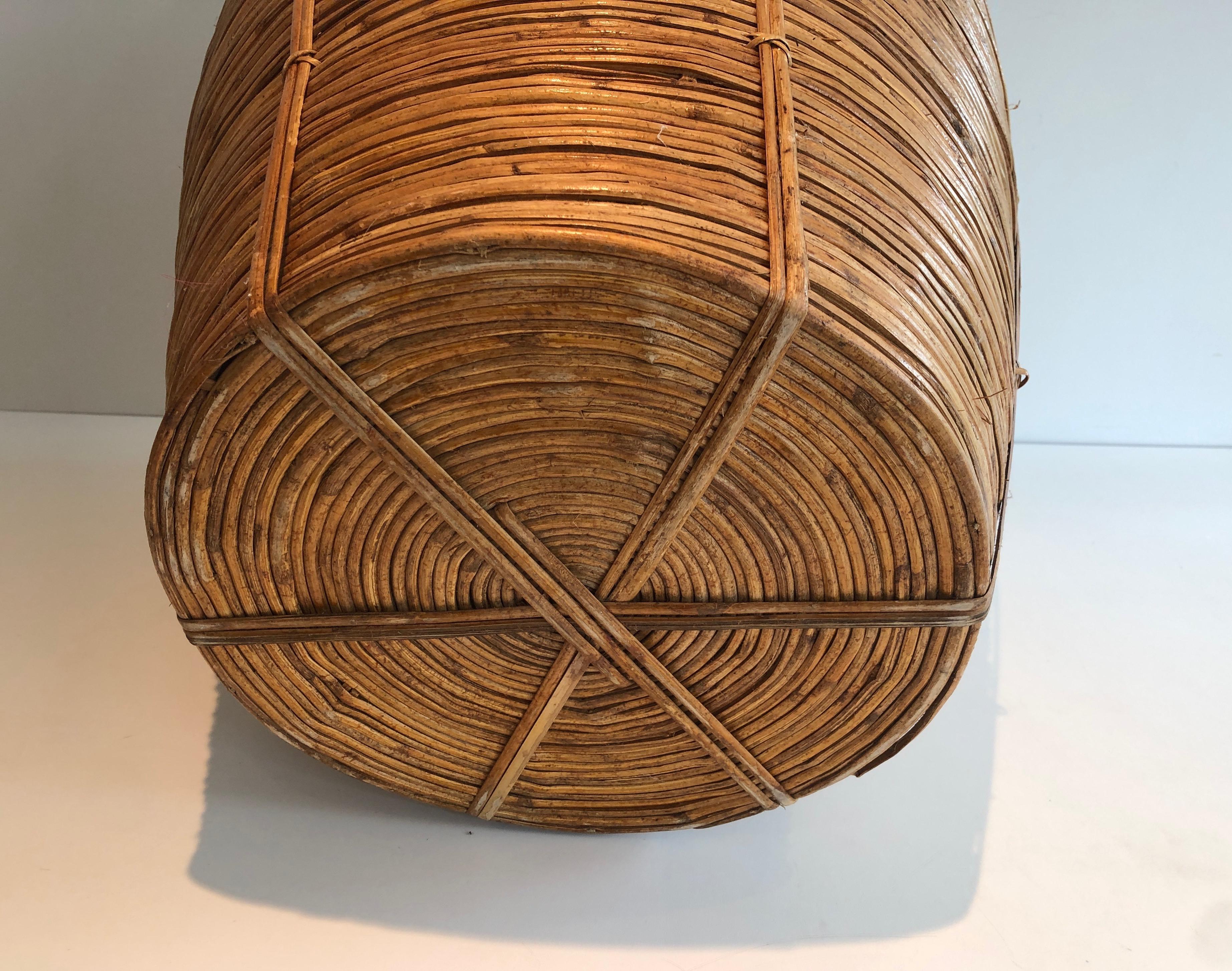 Large Decorative Rattan Basket, French, Circa 1970 10