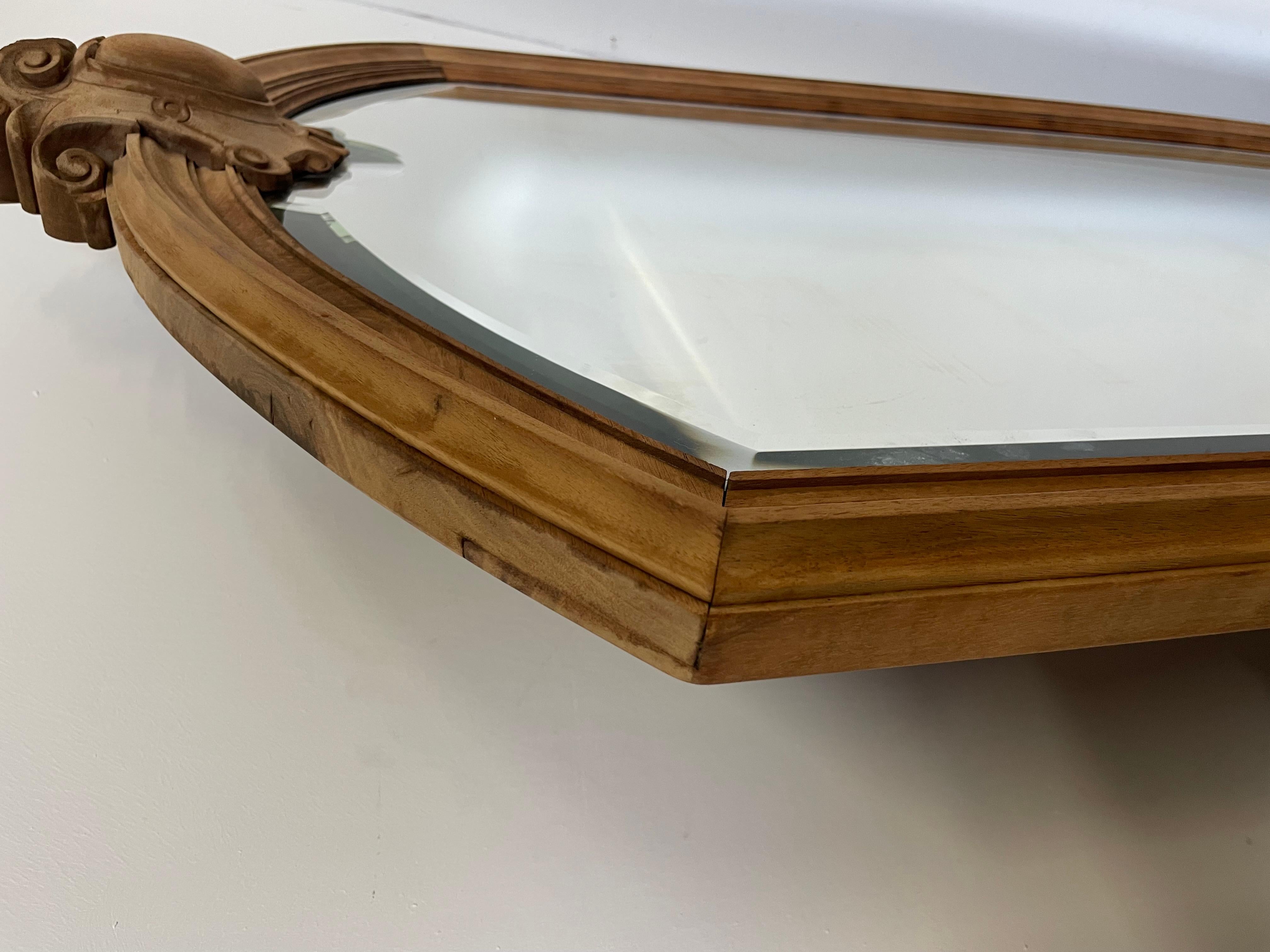Large decorative raw walnut full length wall mirror 1