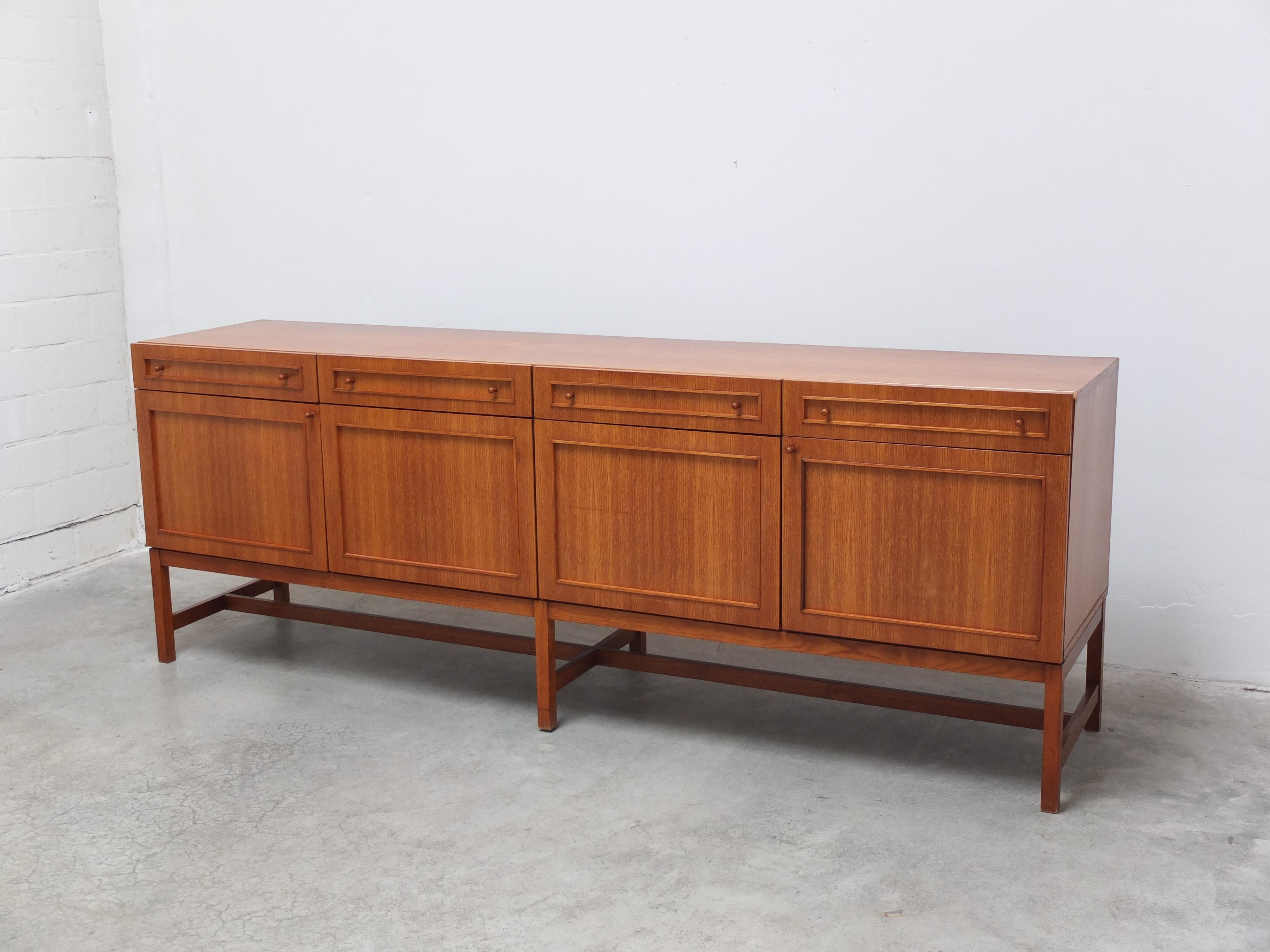 Belgian Large Decorative Sideboard by Oswald Vermaercke for V-Form, 1966 For Sale