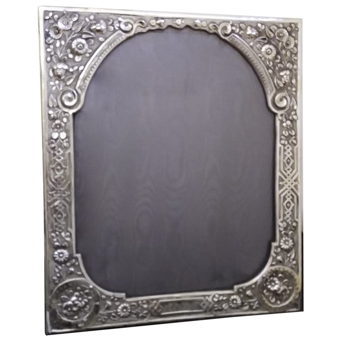 Grand cadre photo décoratif en argent