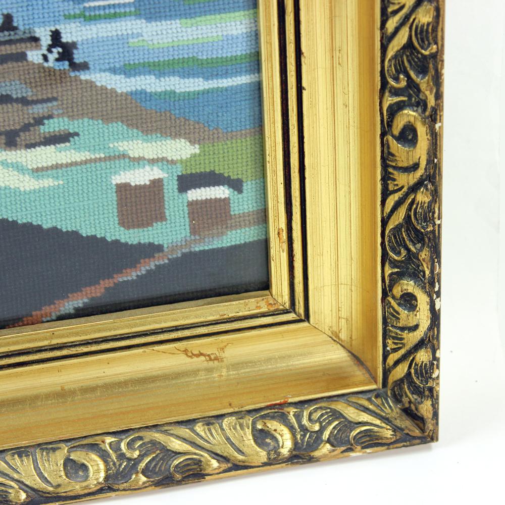 Gran Tapiz Decorativo de Pared Vintage de los Años 60 con Paisaje de Bratislava, Cz Textil en venta