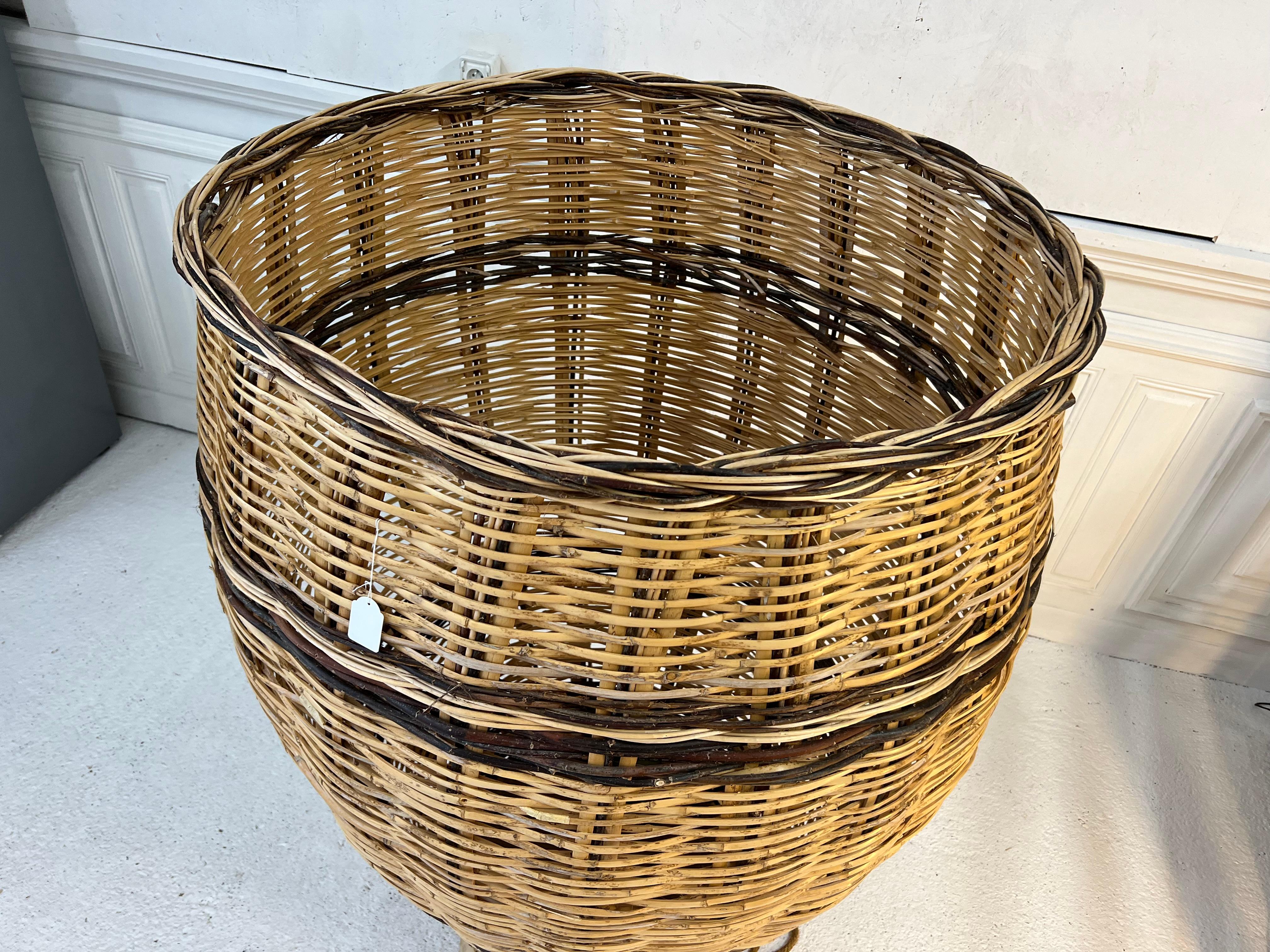 large wicker vase basket