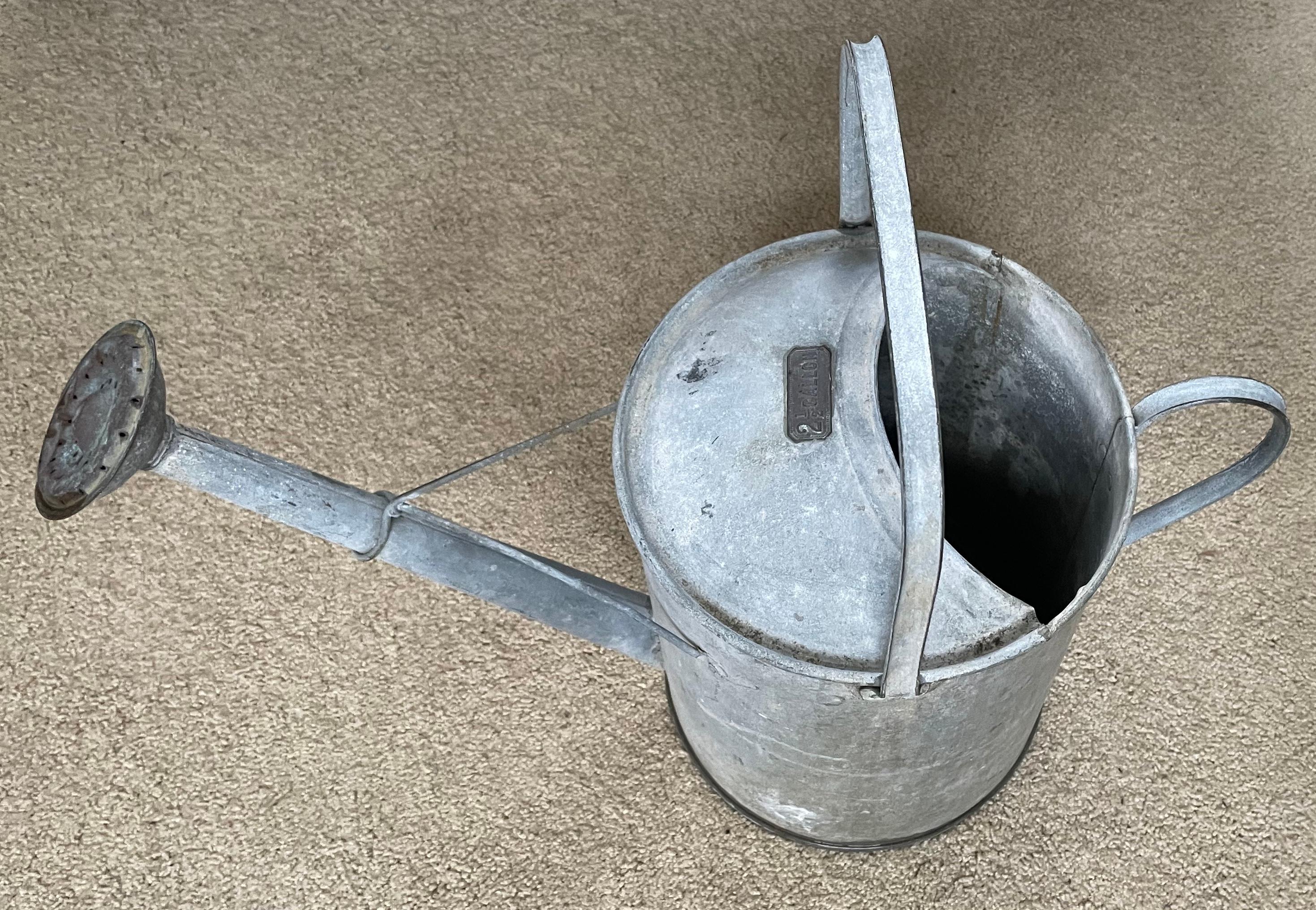 20th Century Zinc Watering Can For Sale
