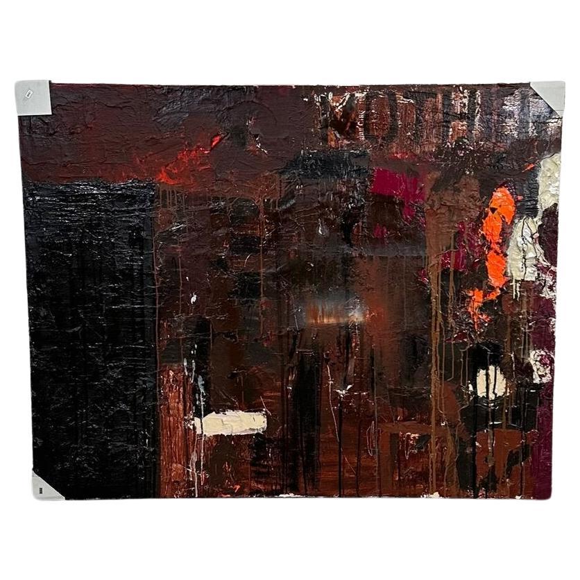 Deep Abstract Large Deep Abstract On Canvas For Sale at 1stDibs