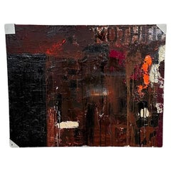 Vintage Large Deep Abstract On Canvas