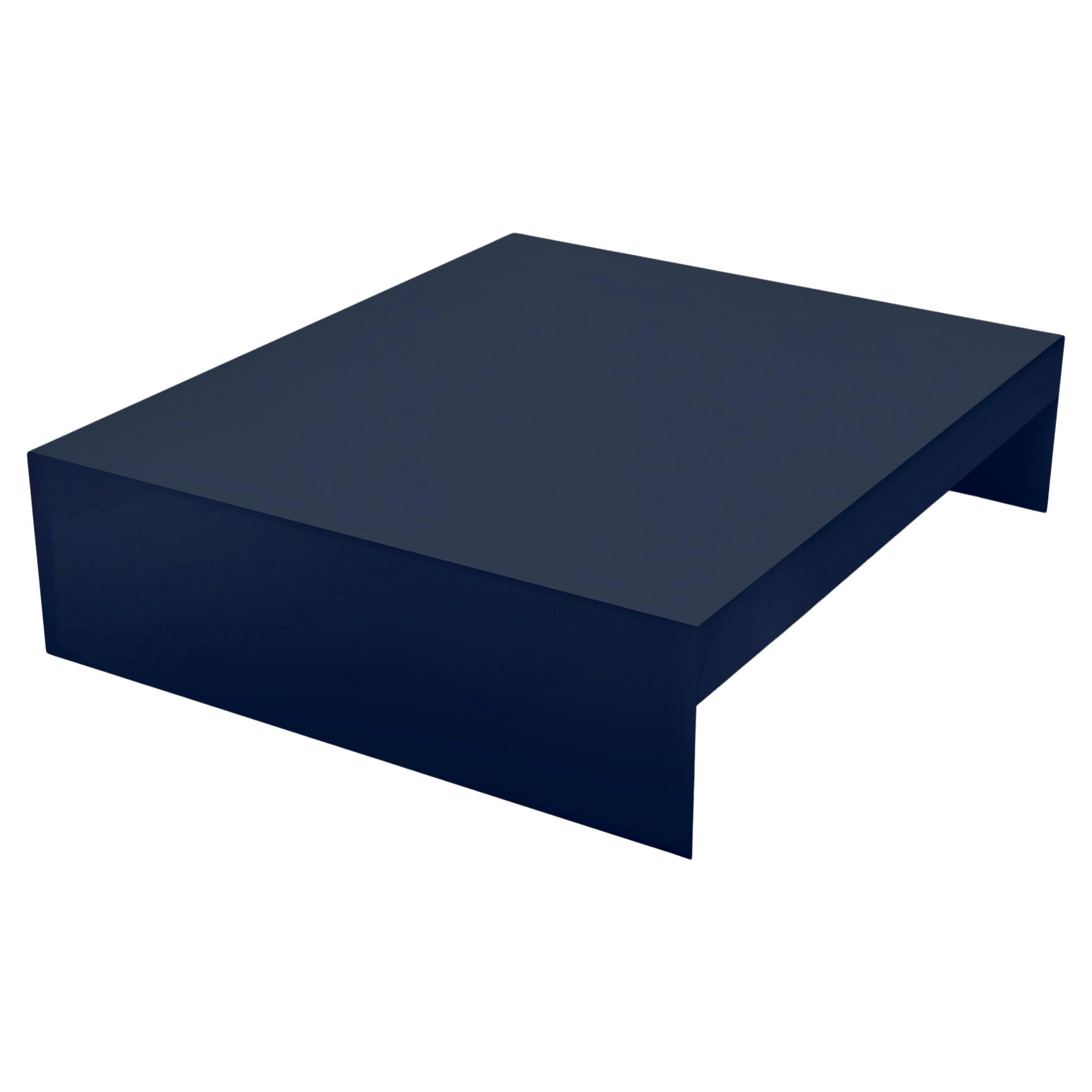 Large Deep Blue Single Form Coffee Table in Aluminium - Customisable en venta