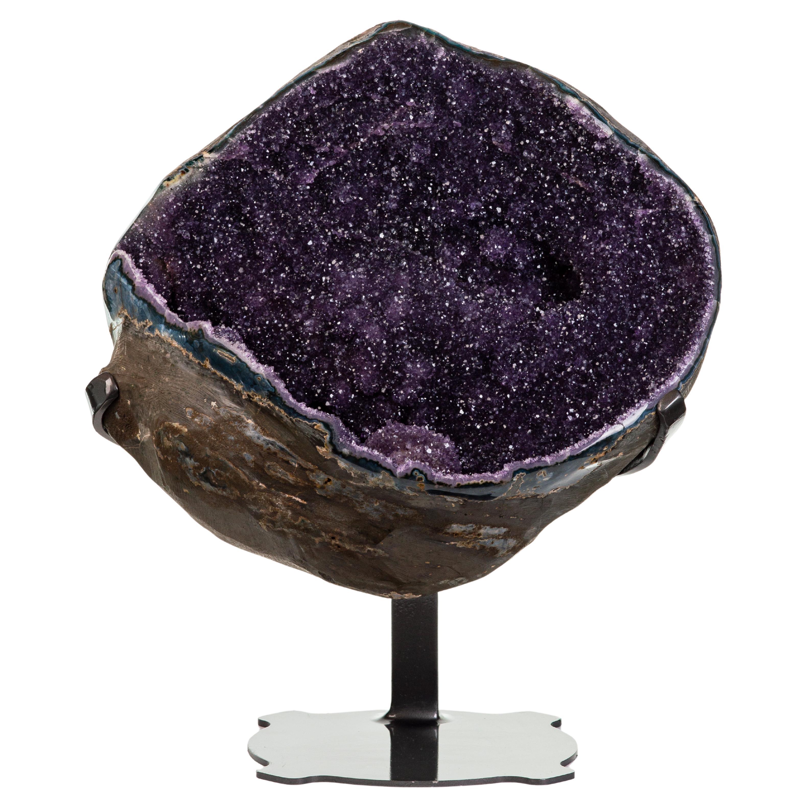 Large Deep Spherical Amethyst Geode For Sale