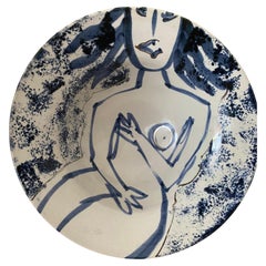 Large Stylish Picasso like Bowl by Greg Hamilton