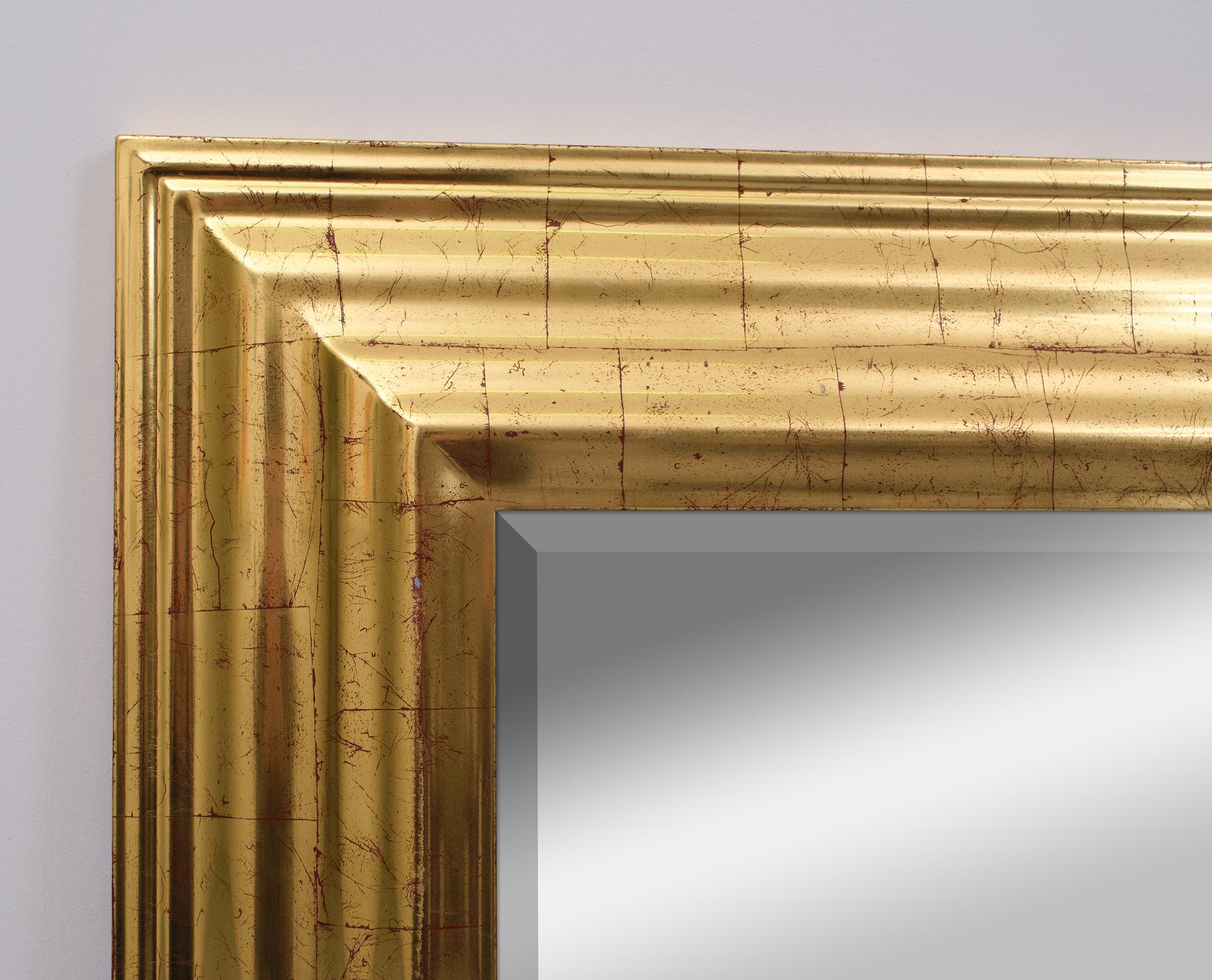 Belgian Large Deknudt Gold Wall Mirror 1970s Regency  For Sale