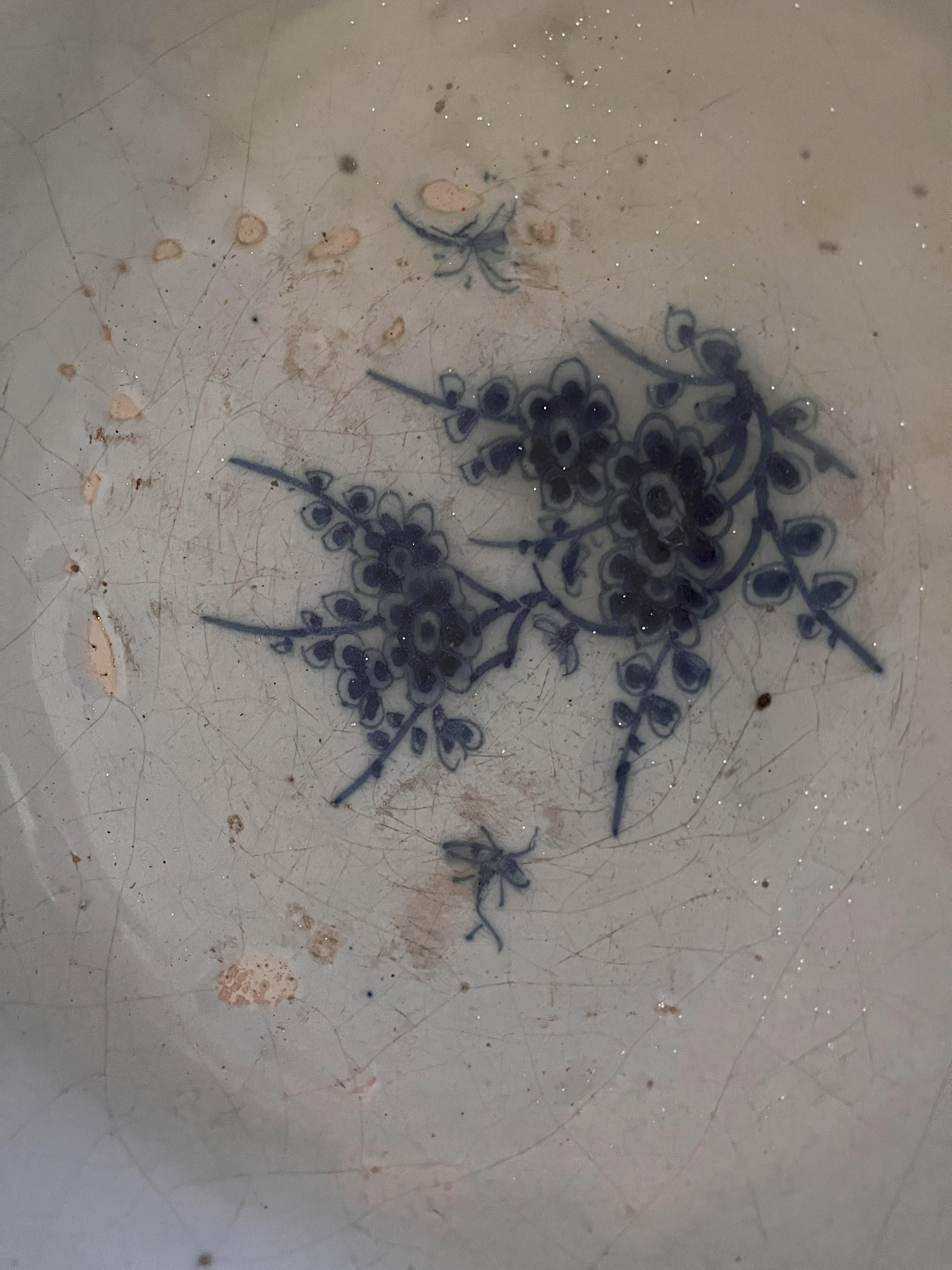 Large Delft Blue And White Punch Bowl - 18th Century 8