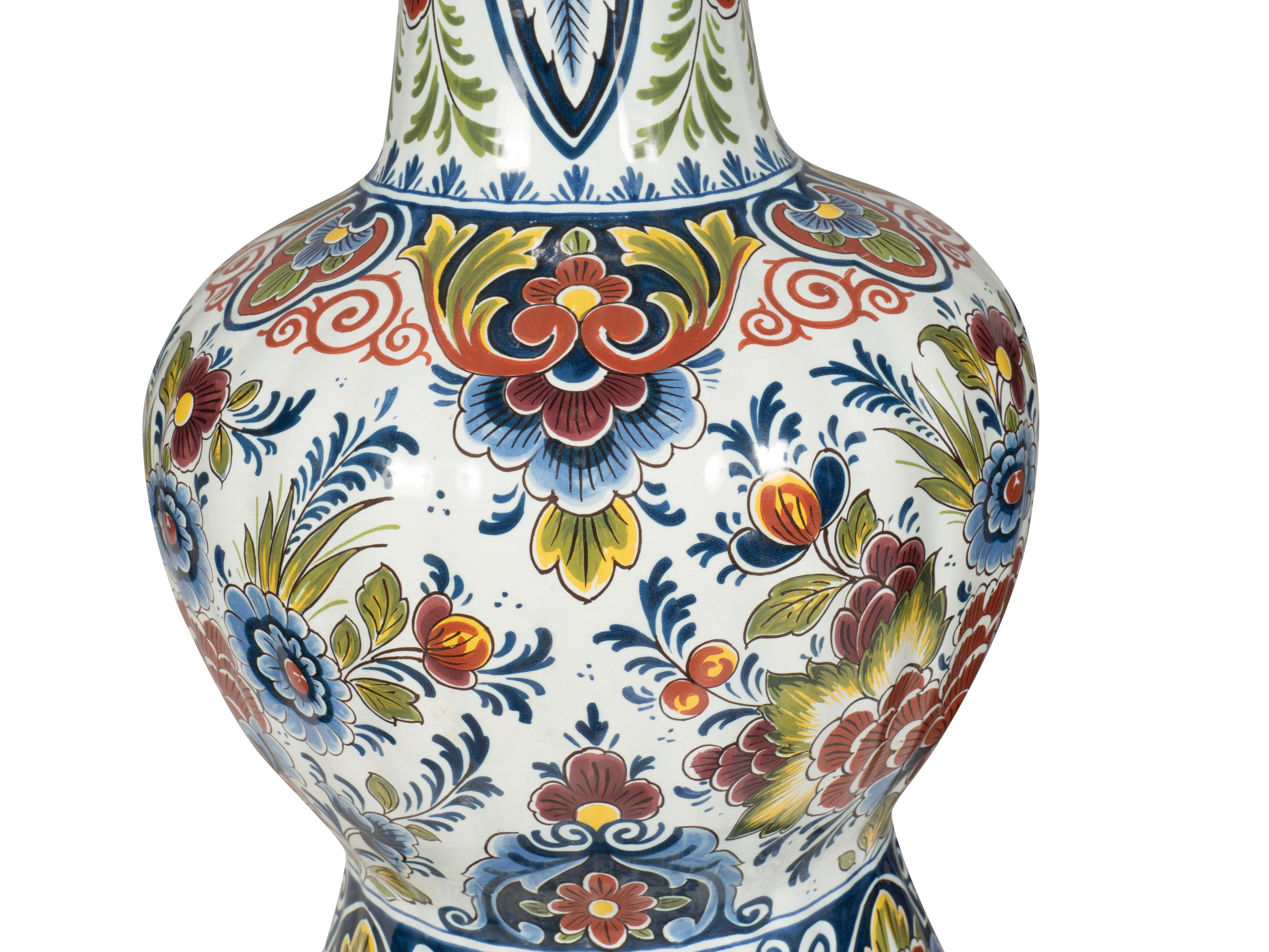 Large Delft Table Lamp For Sale 5
